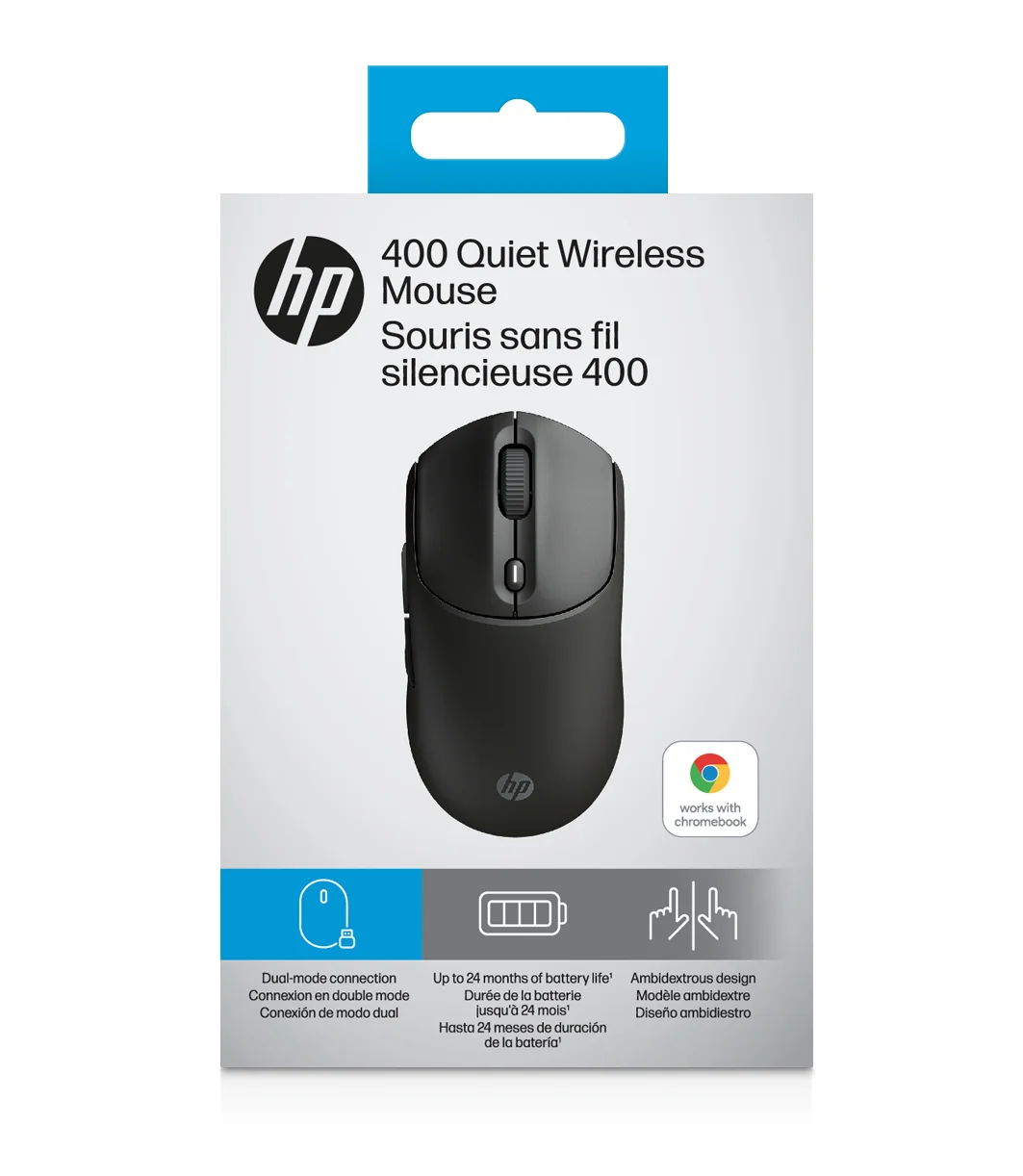 HP 400 Quiet Black Wireless Mouse