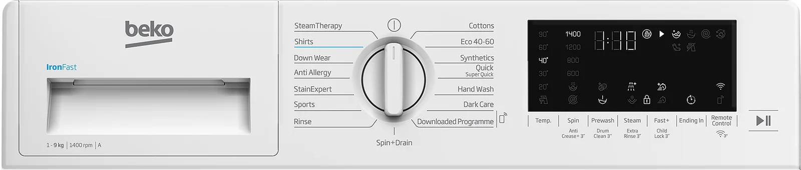 Beko WTIK94121F 9kg 1400rpm Washing Machine