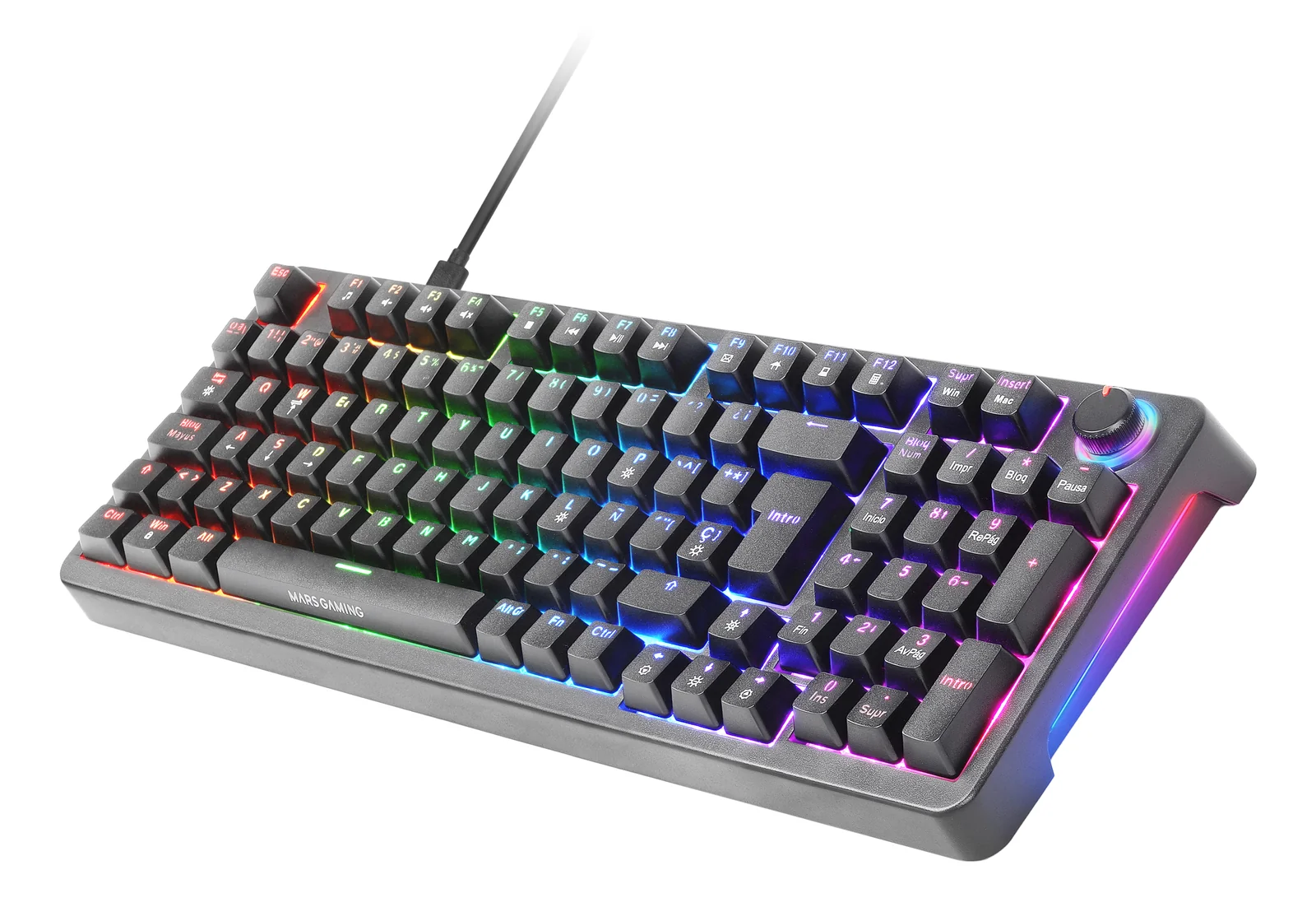 Mars Gaming MKPROYFR Keyboard Black, French