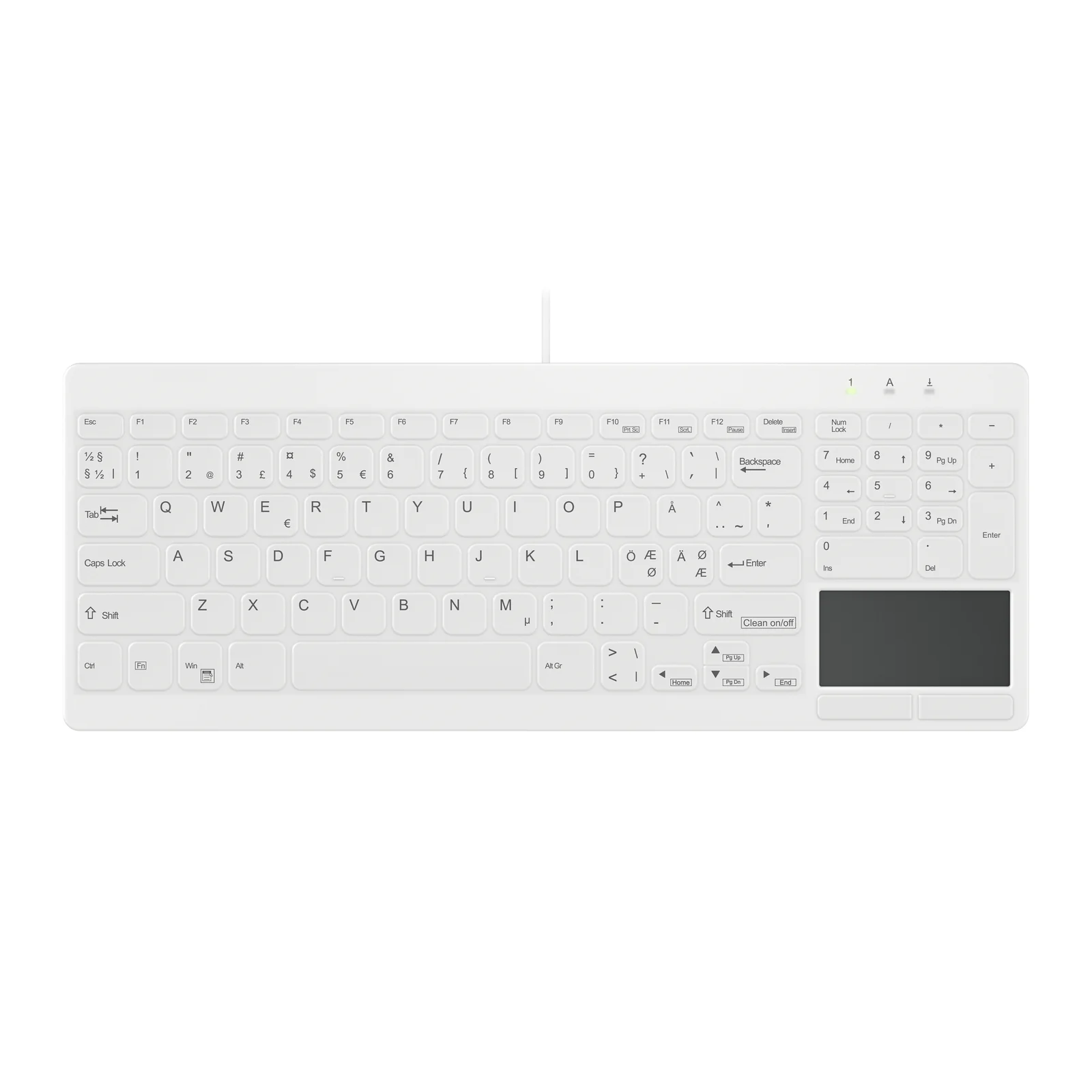 Contour Design AK-C7412F-GUS-W/NOR Keyboard White
