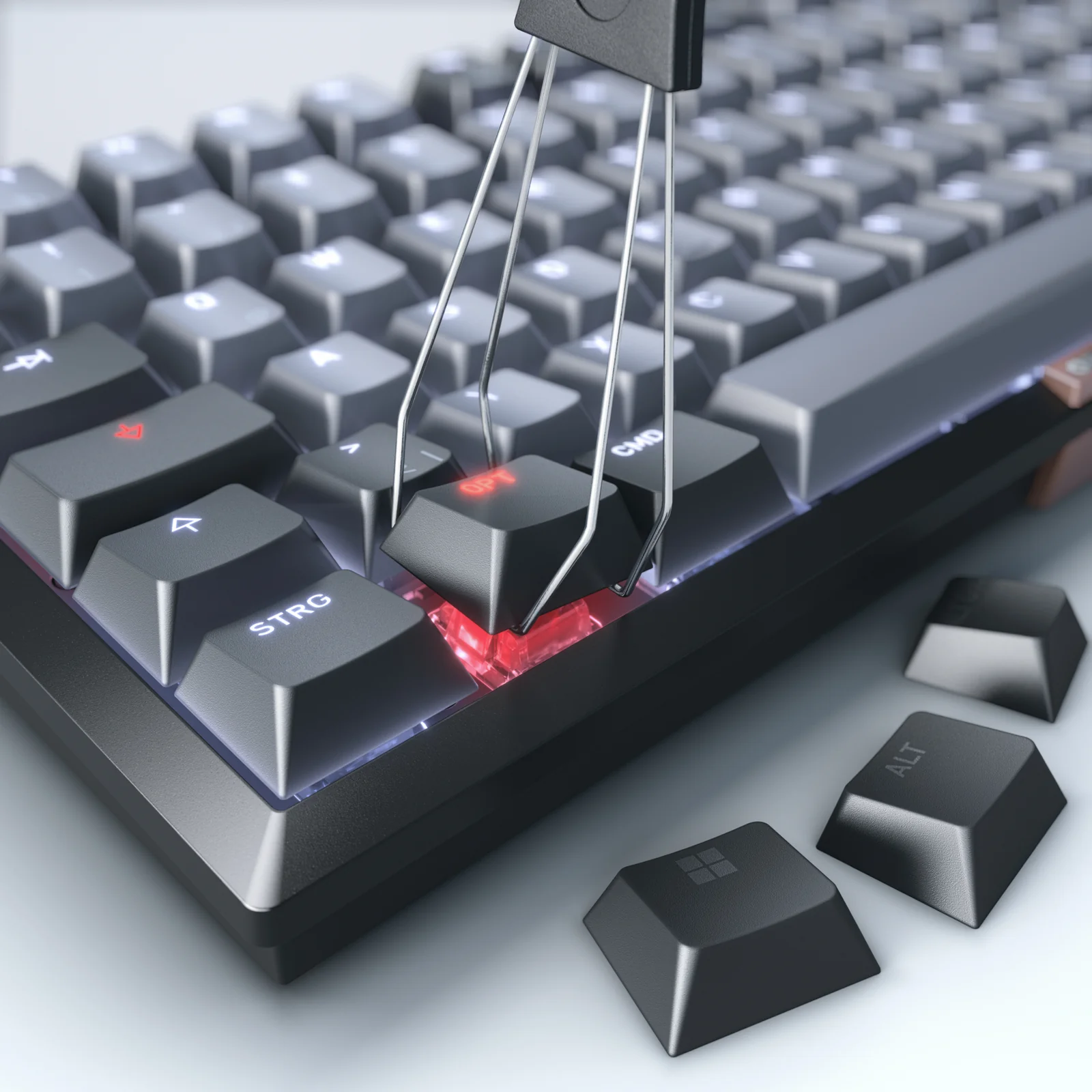 CHERRY KW 300 MX Keyboard Grey, German