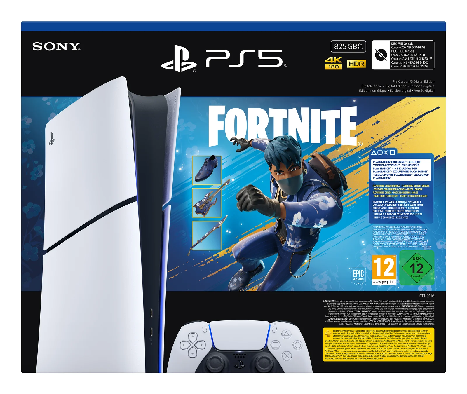 Sony PlayStation 5 Digital Edition - Fortnite Flowering Chaos Bundle