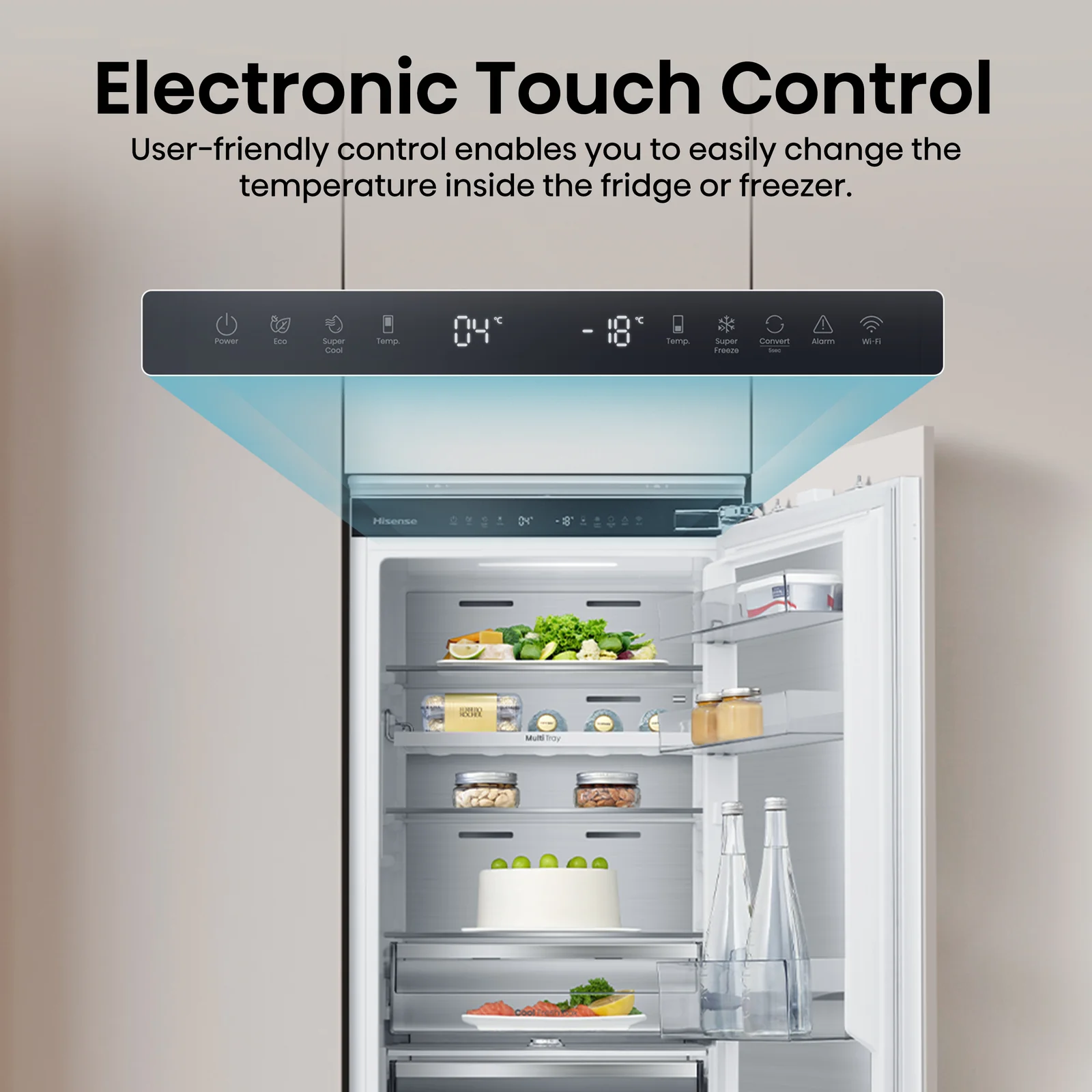 Hisense Fridge/freezer RB5B250SSWC1 BK070 252L Integrated Fridge Freezer