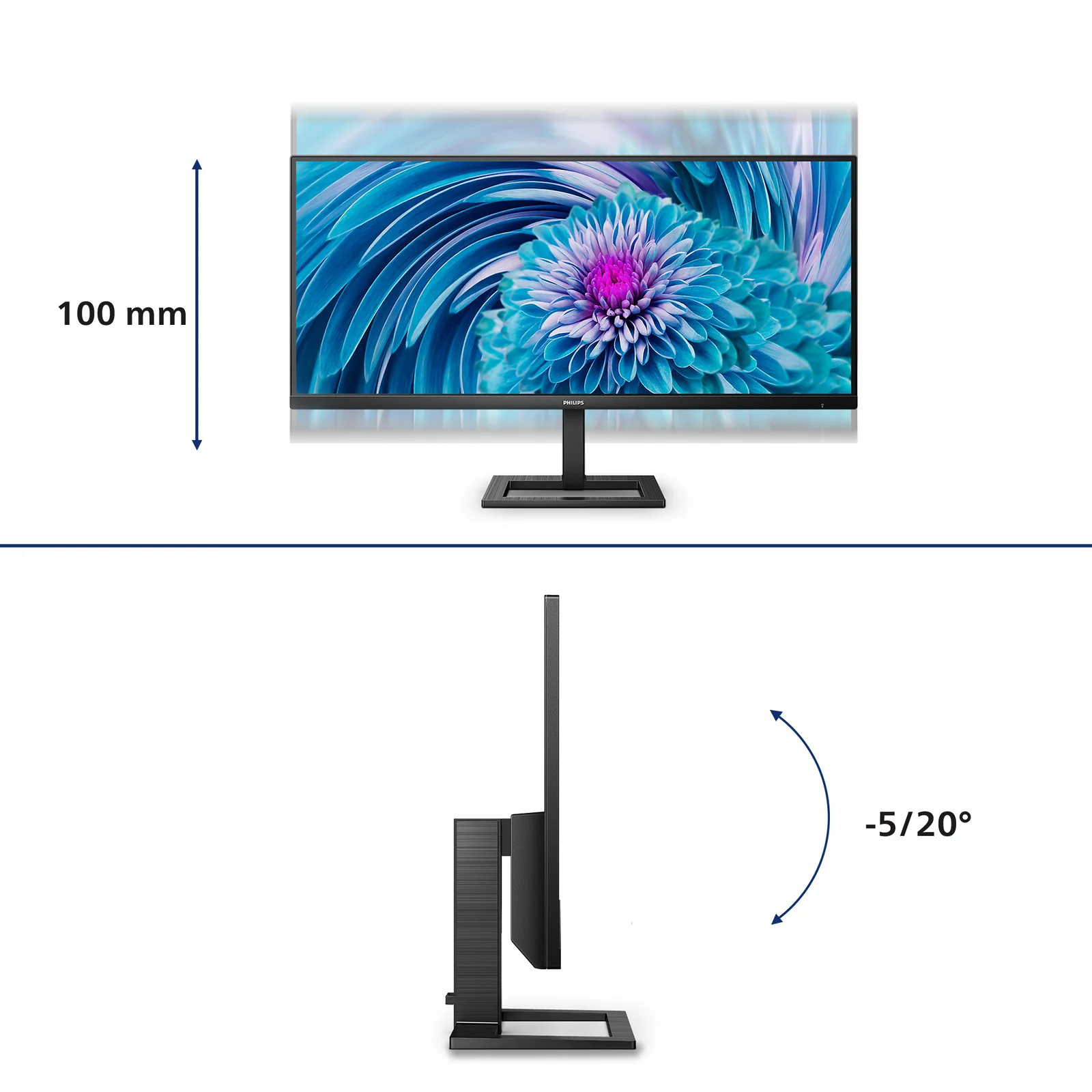 Philips 346E2LAE/23 34" UWQHD VA 100Hz Monitor