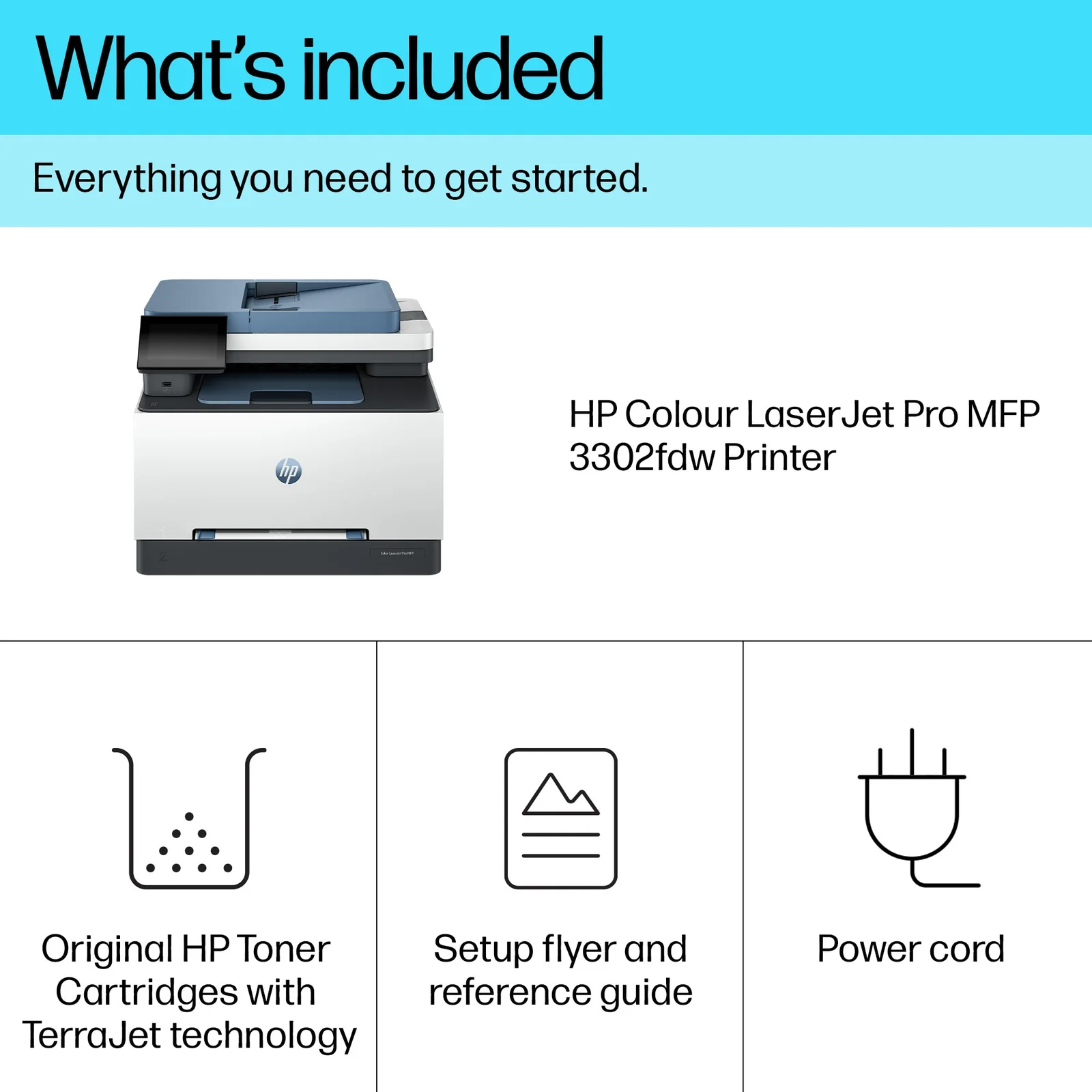 HP Color LaserJet Pro MFP 3302fdw Laser Printer