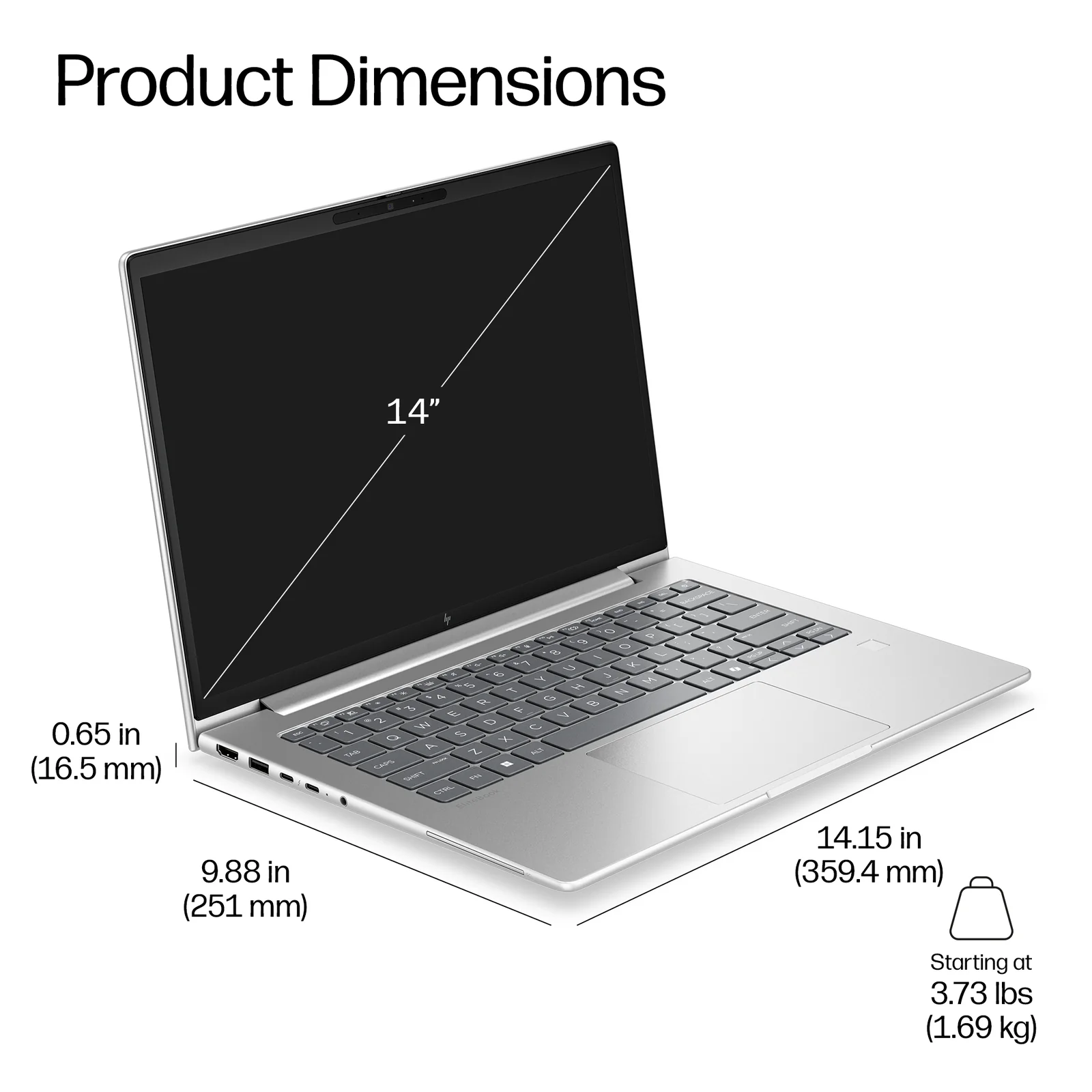 HP EliteBook 6 G2i 14 inch Notebook AI PC 14", Intel Core 7 350, 32GB RAM, 512GB SSD