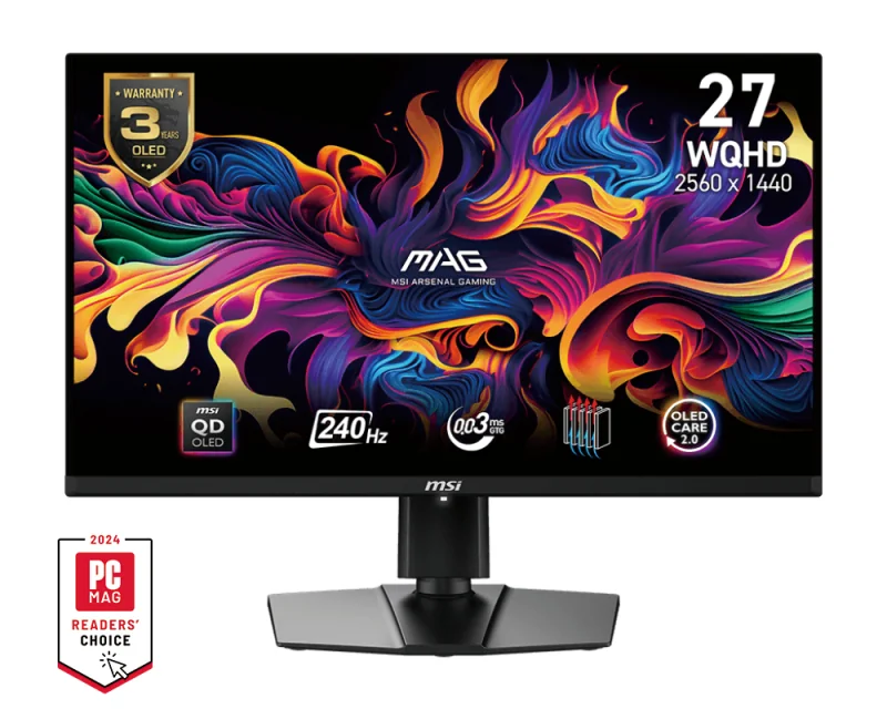 MSI MAG 271QPXDE QD-OLED E2 26.5" QHD QD-OLED 240Hz Monitor