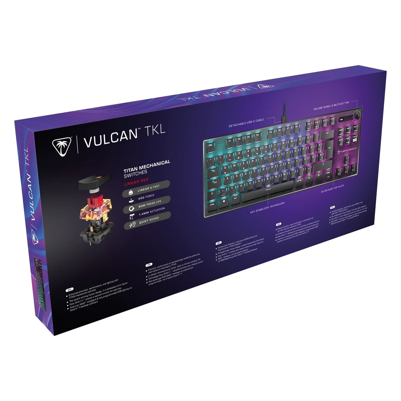 Turtle Beach Vulcan TKL Keyboard Black, German