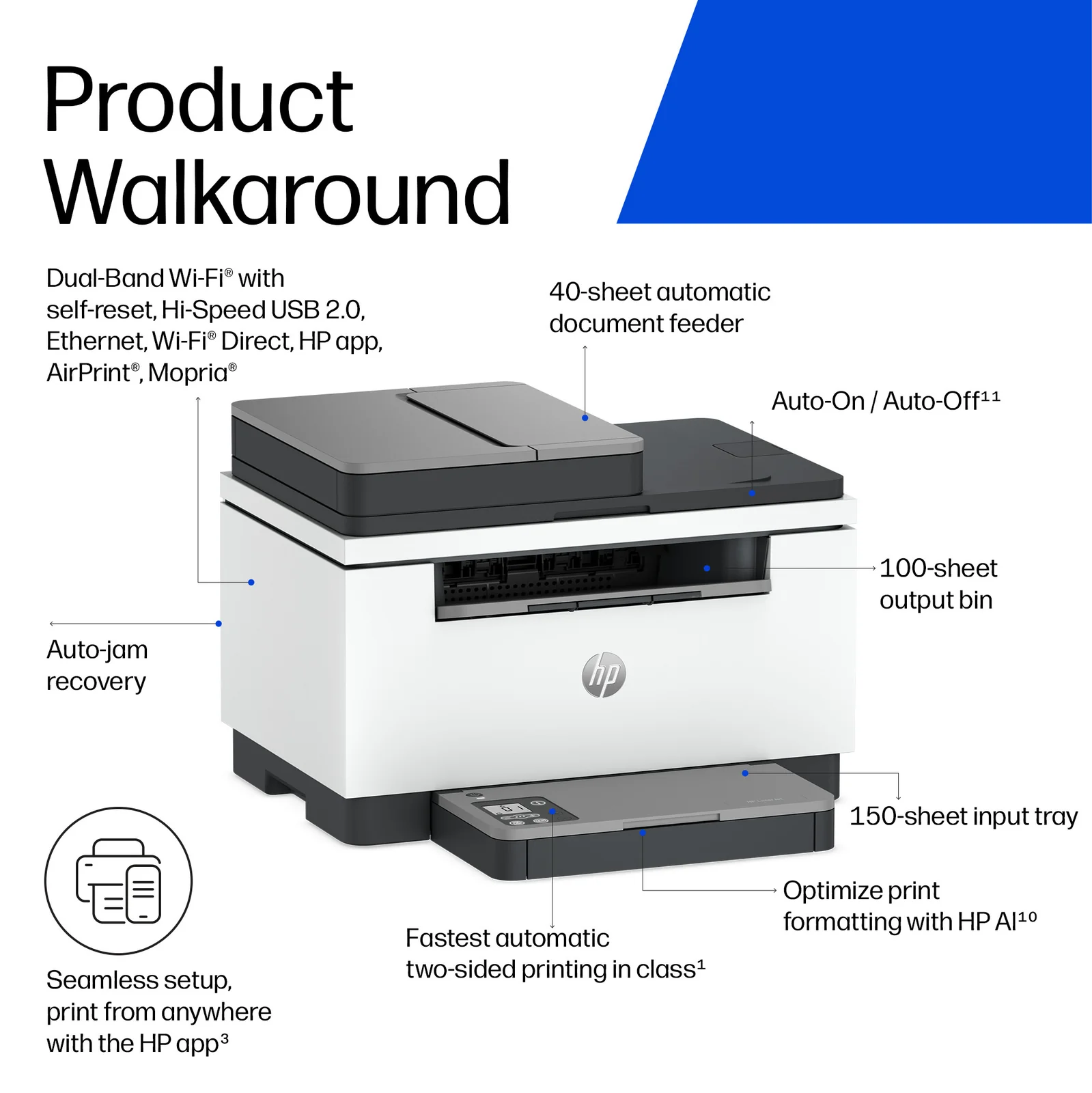HP LaserJet MFP M248sdn Laser Printer
