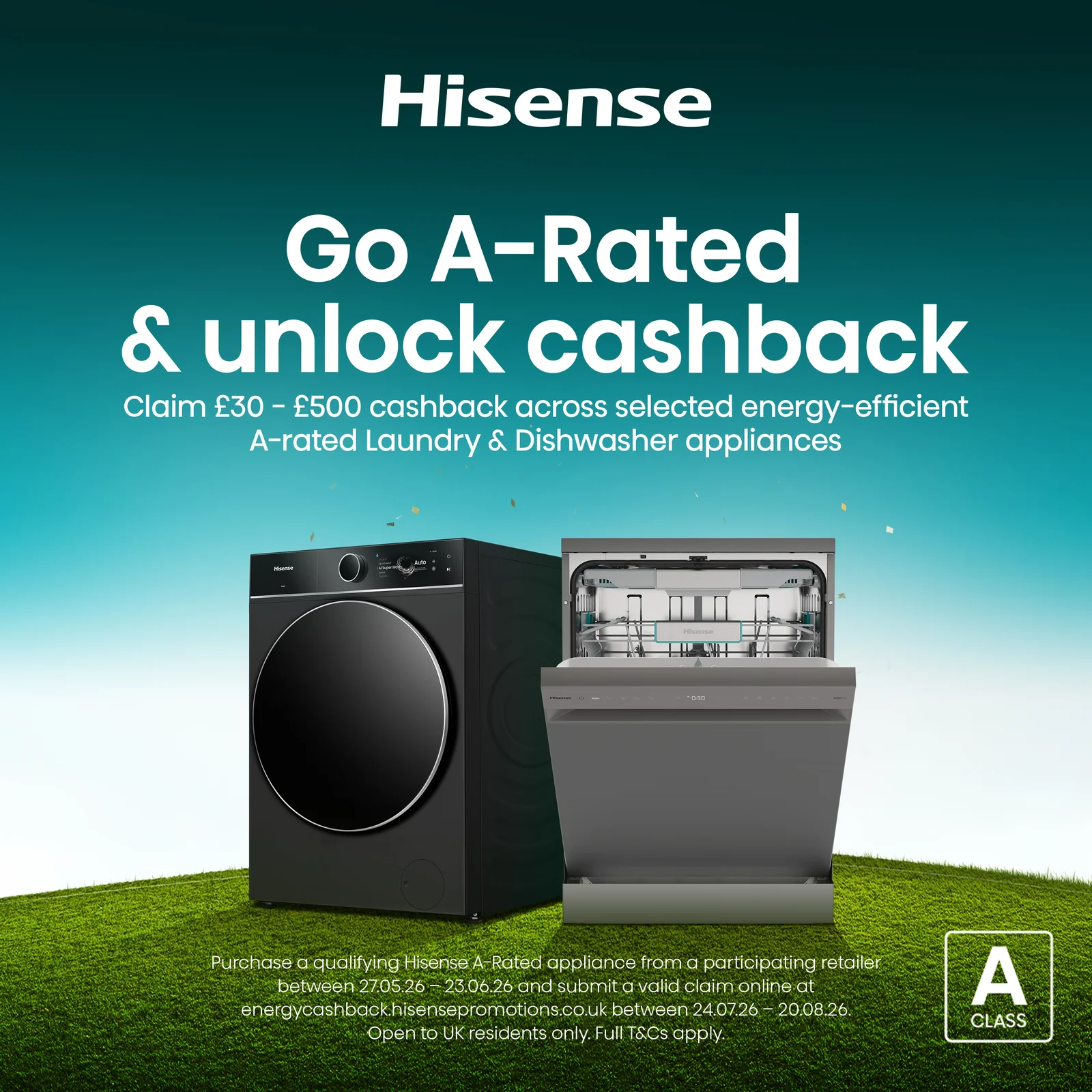 Hisense WF3S1243BW3 12kg 1400rpm Washing Machine