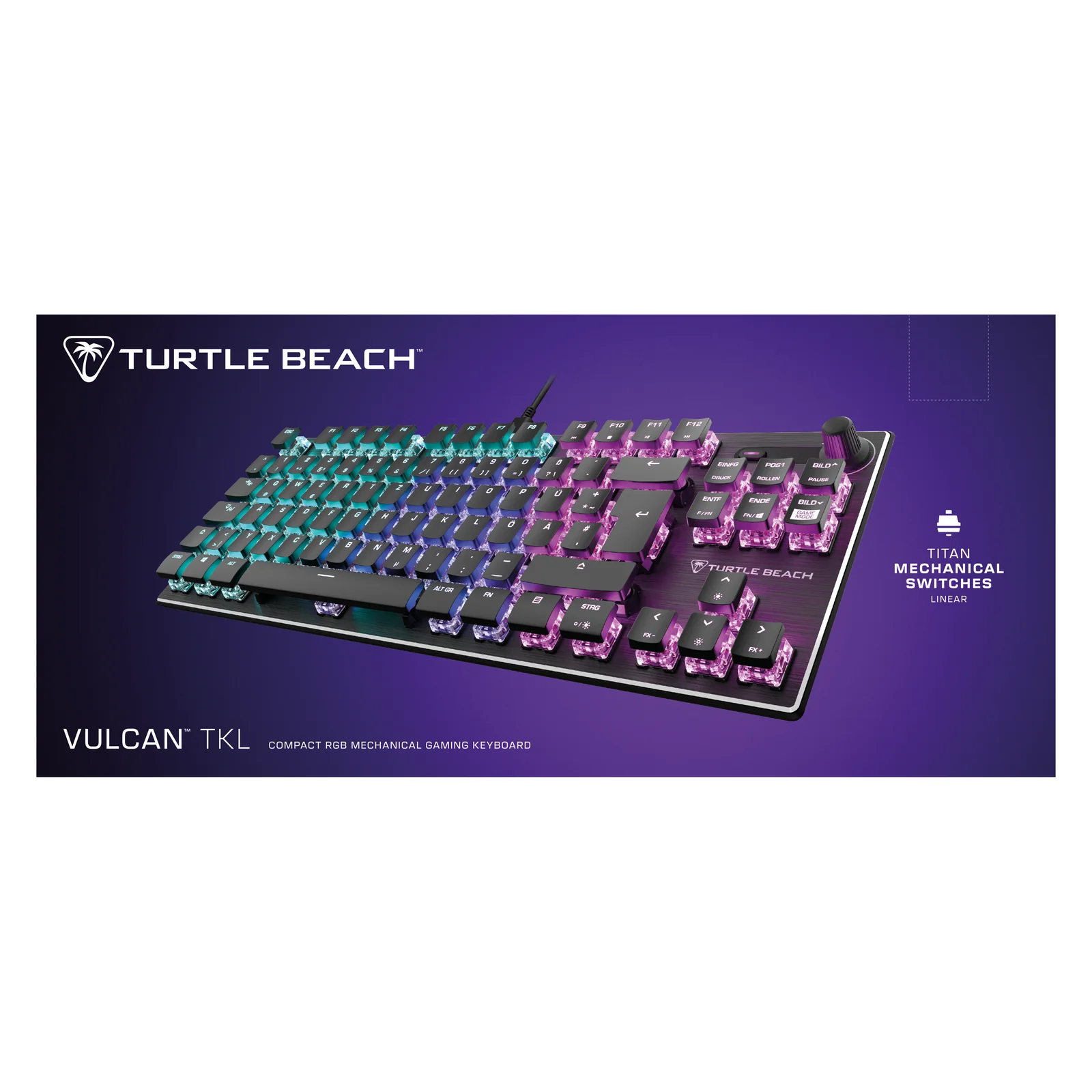 Turtle Beach Vulcan TKL Keyboard Black, German