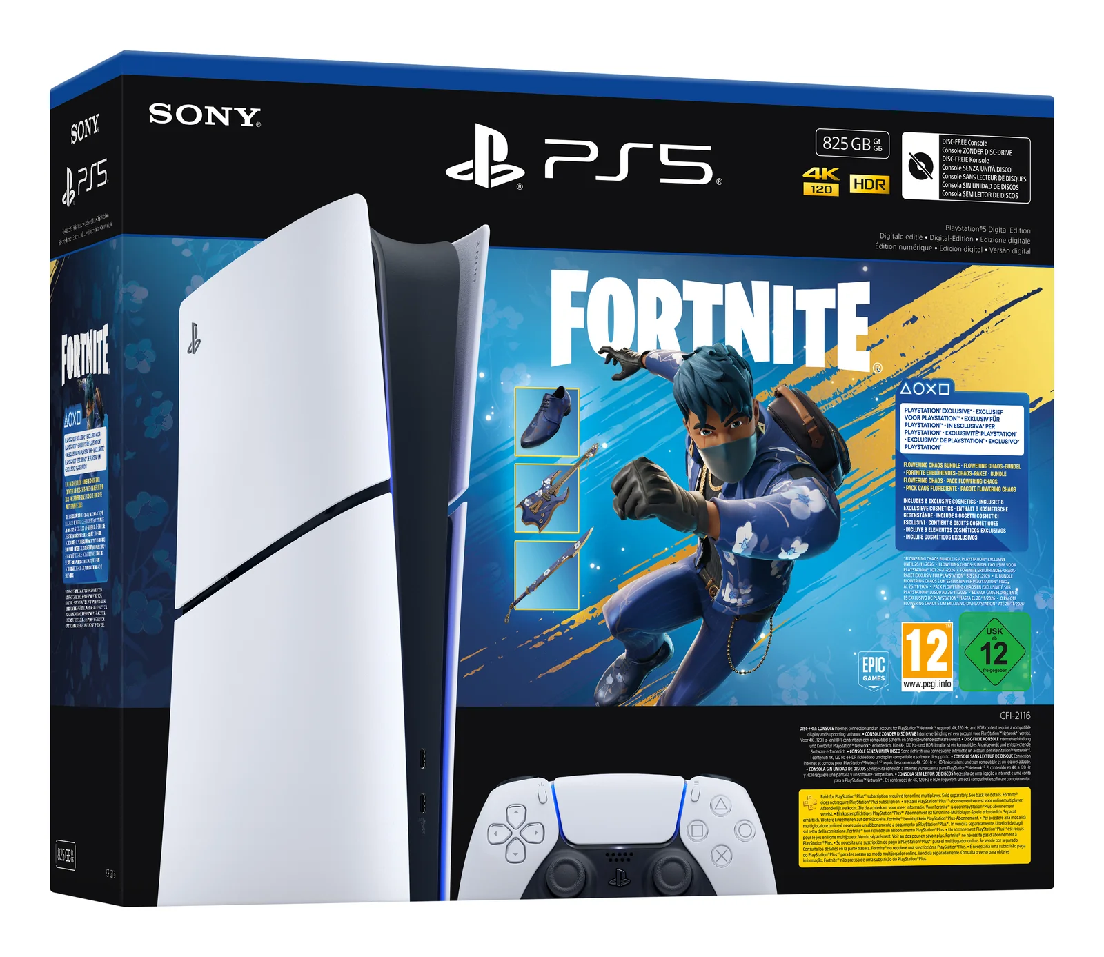 Sony PlayStation 5 Digital Edition - Fortnite Flowering Chaos Bundle
