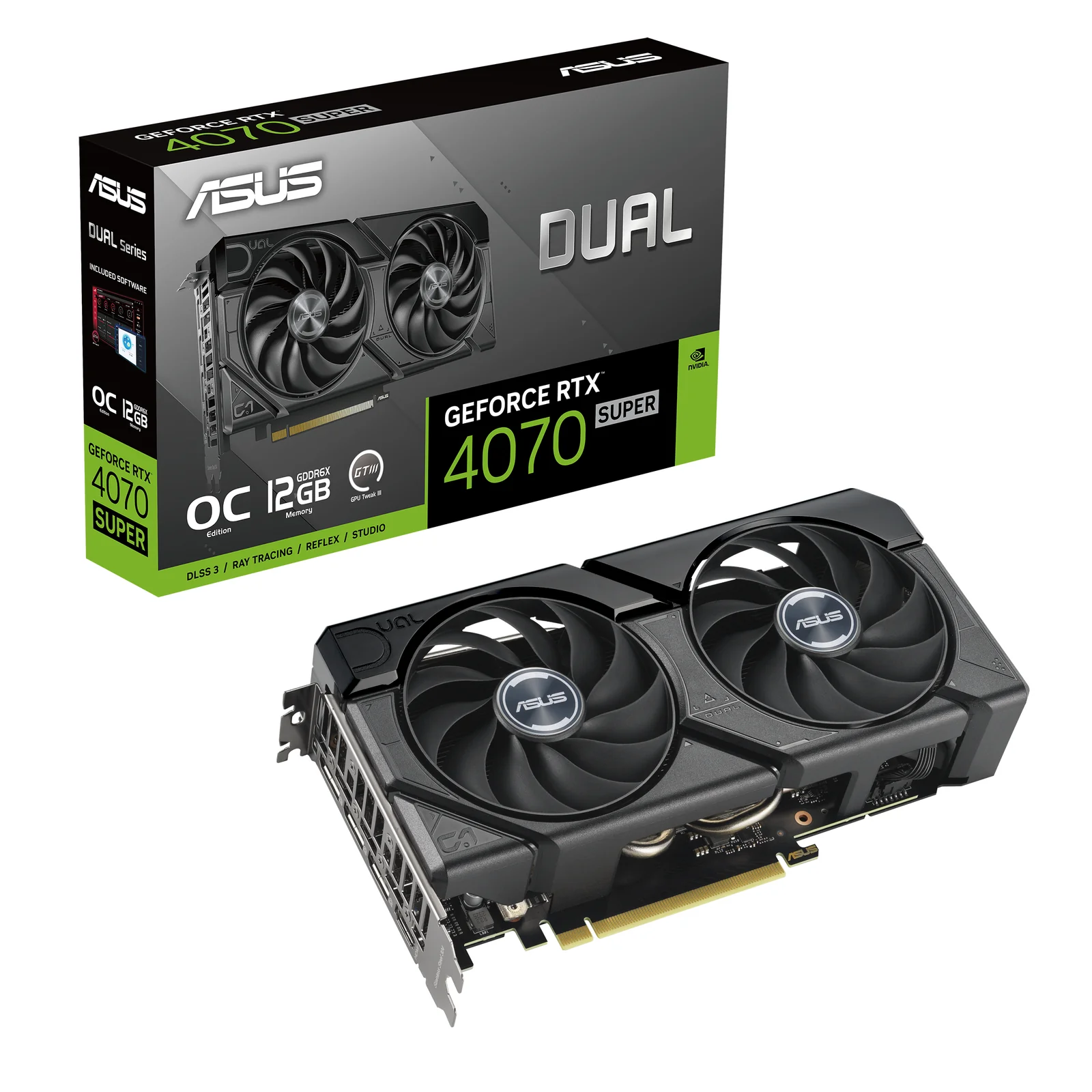 ASUS Dual GeForce RTX 4070 SUPER 12GB OC EVO