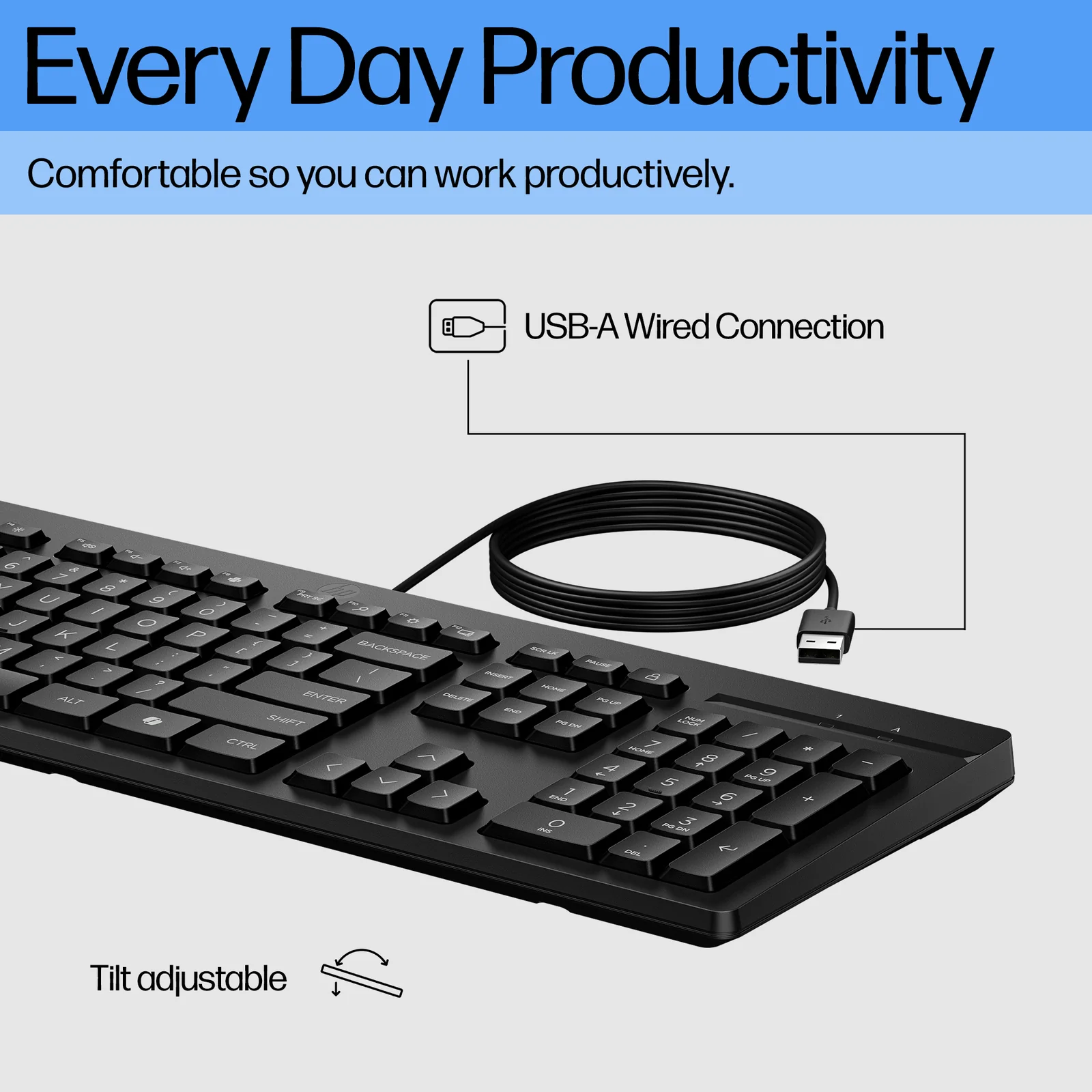 HP 125 G2 USB Wired Keyboard