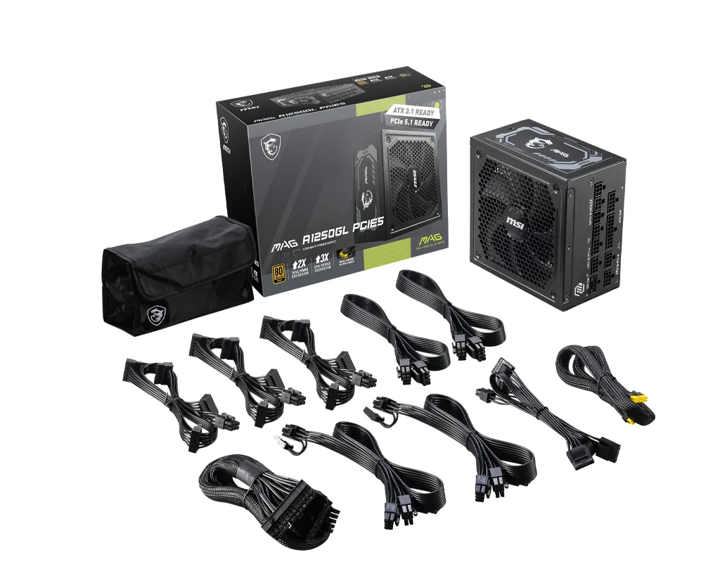 MSI MAG A1250GL PCIE5 1250W Power Supply