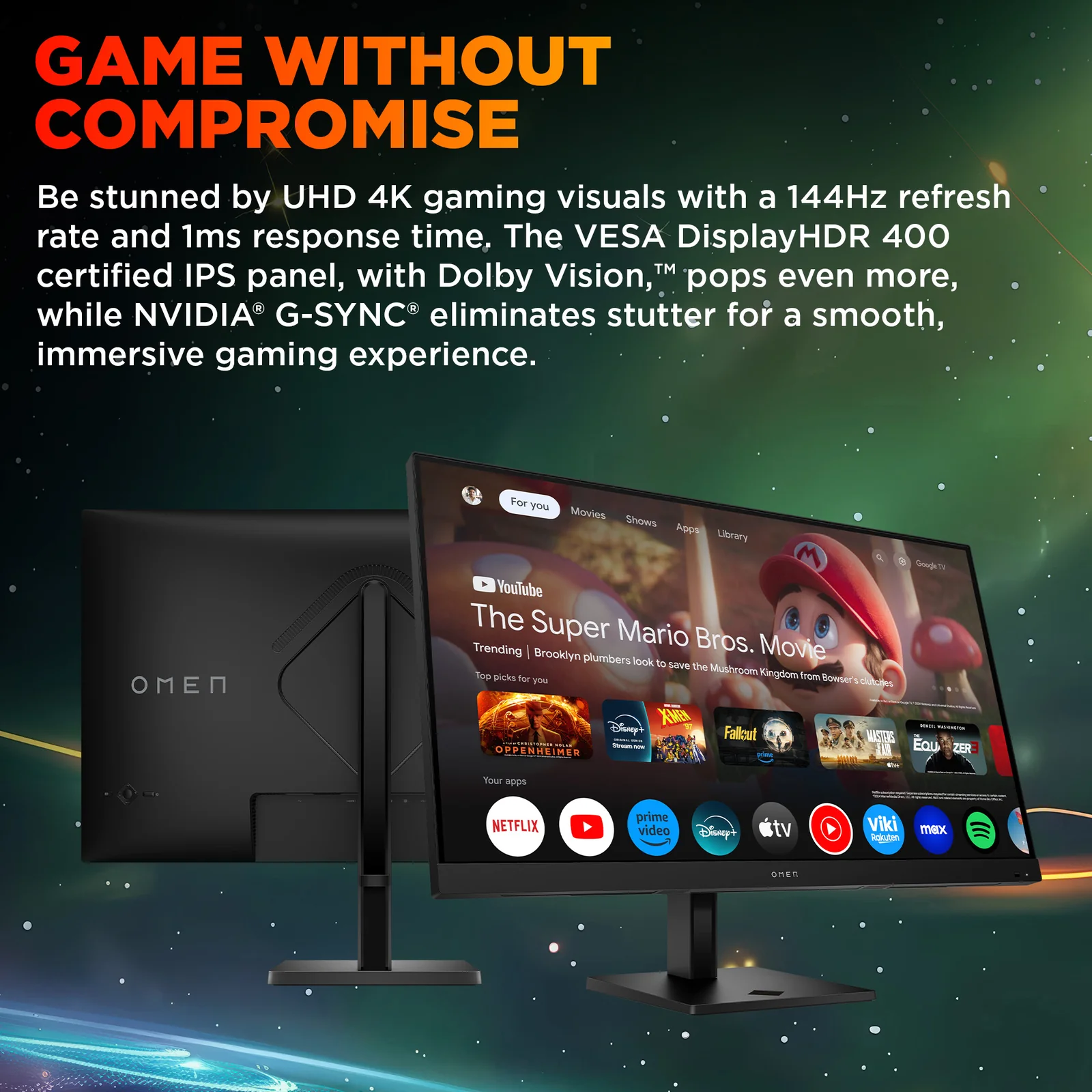 HP 144Hz 31.5" 4K UHD IPS 144Hz Monitor
