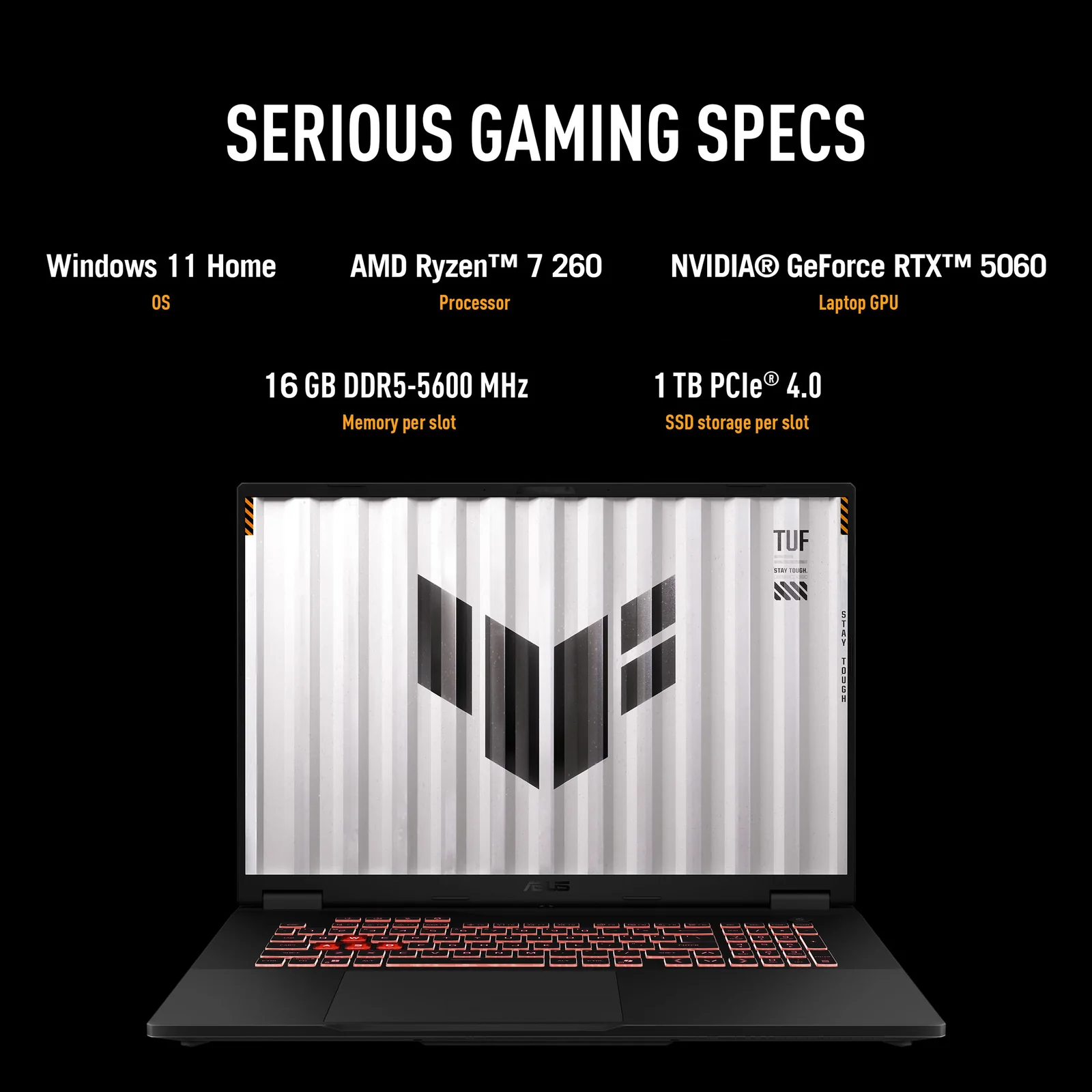 ASUS TUF Gaming A16 FA608UMI-TU168W 16", AMD Ryzen 7 260, 16GB RAM, 1TB SSD