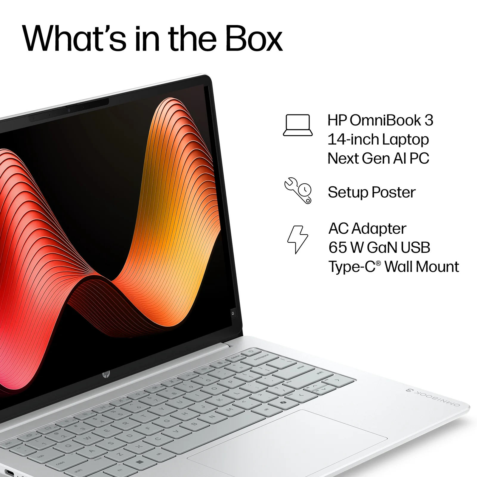 HP OmniBook 3 Laptop Next Gen AI 14-hv0000nax 14", 16GB RAM, 1TB SSD