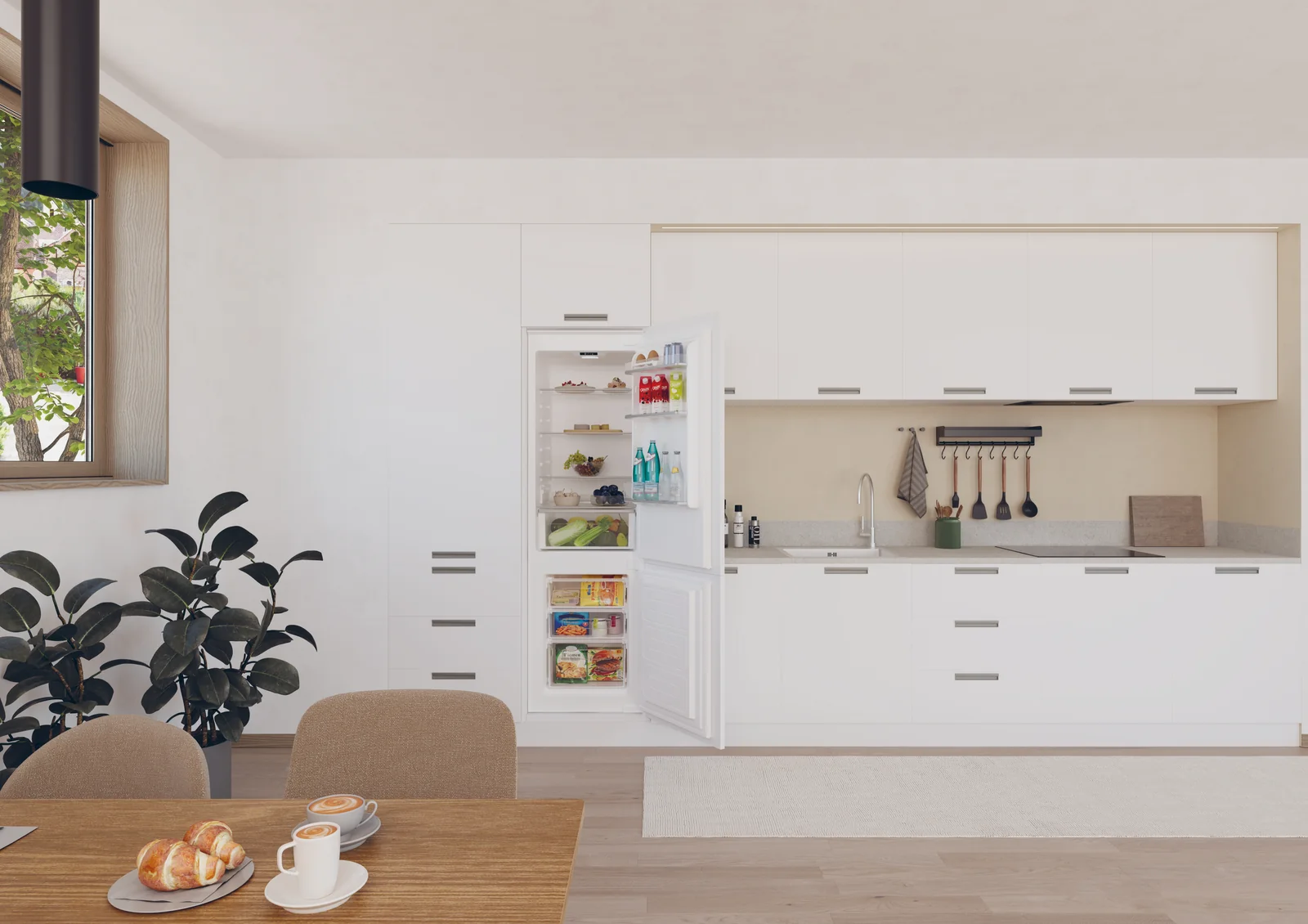 Candy CBBML18EK 250L Integrated Fridge Freezer