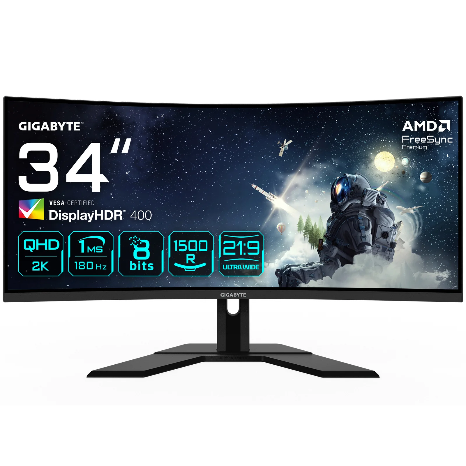 GIGABYTE G34WQCP 34" UWQHD VA 180Hz Curved Monitor
