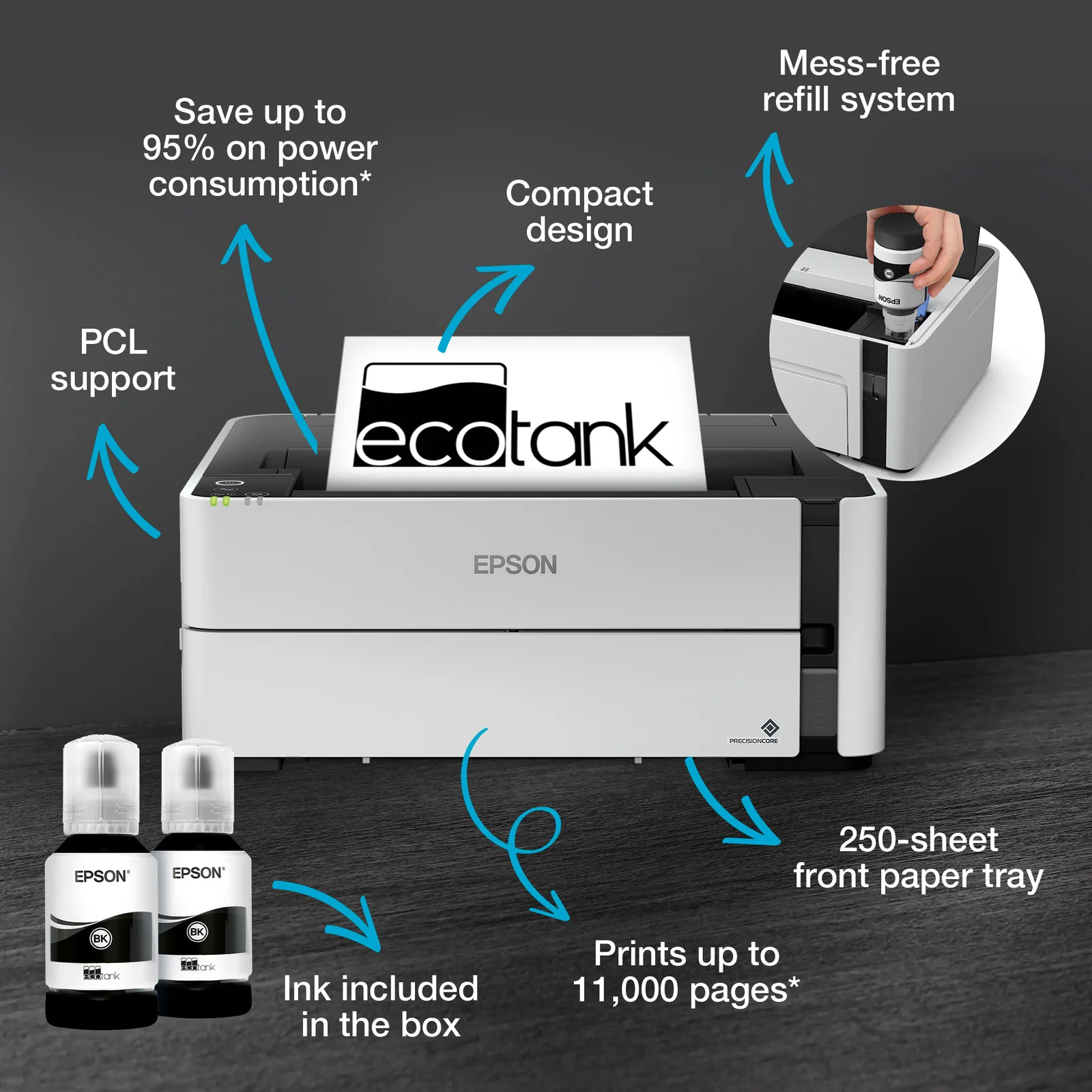 Epson EcoTank ET-M1180 inkjet Printer