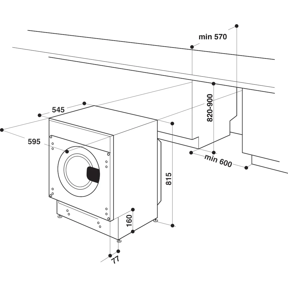 Hotpoint BI WMHG 91485 UK 9kg 1351rpm Washing Machine