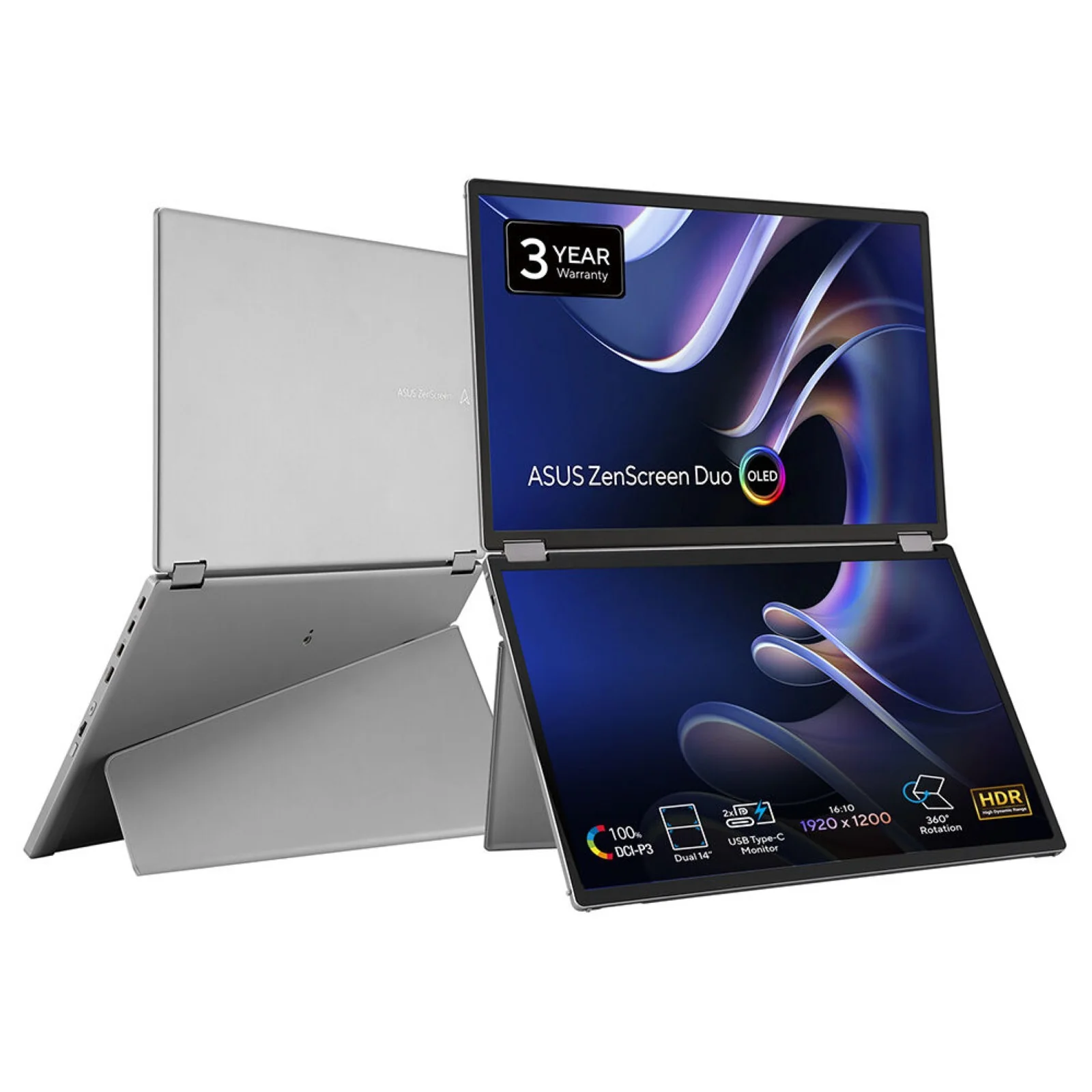 ASUS ZenScreen Duo OLED MQ149CD 14" WUXGA OLED Monitor