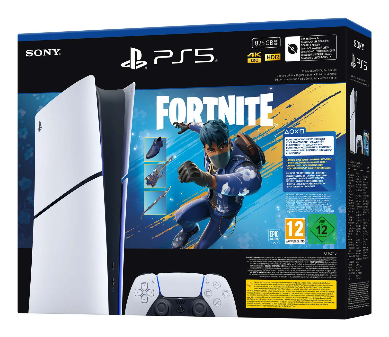 Sony PlayStation 5 Digital Edition - Fortnite Flowering Chaos Bundle