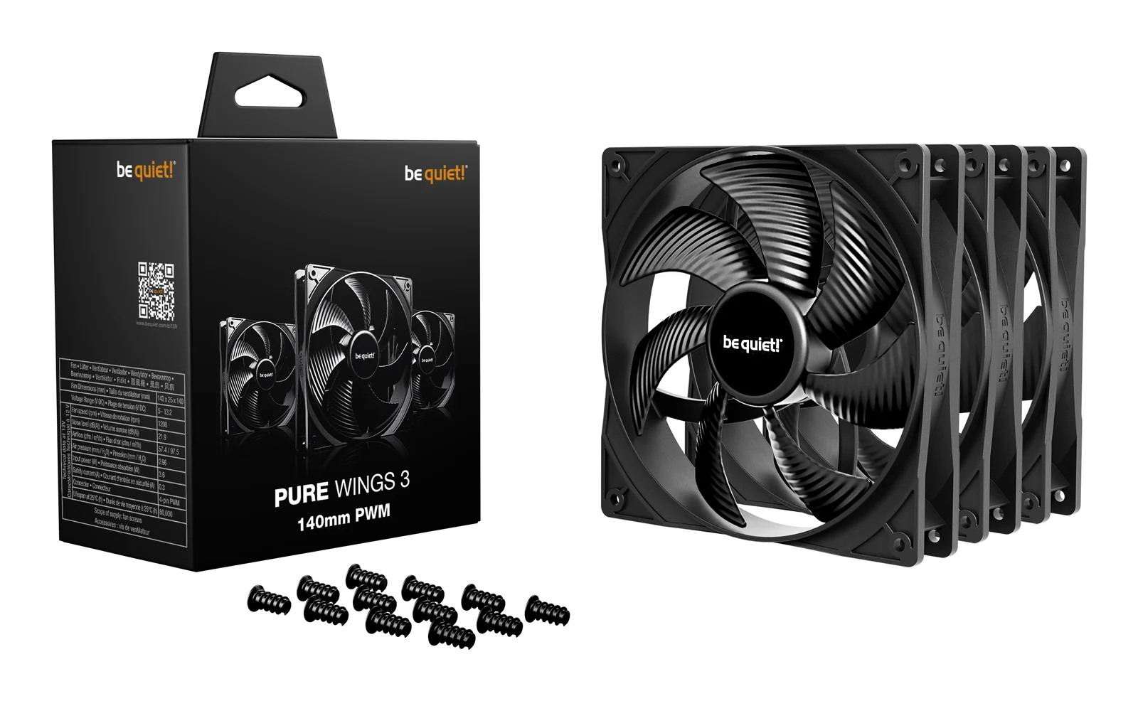 be quiet! Pure Wings 3 140mm | PWM Triple Pack