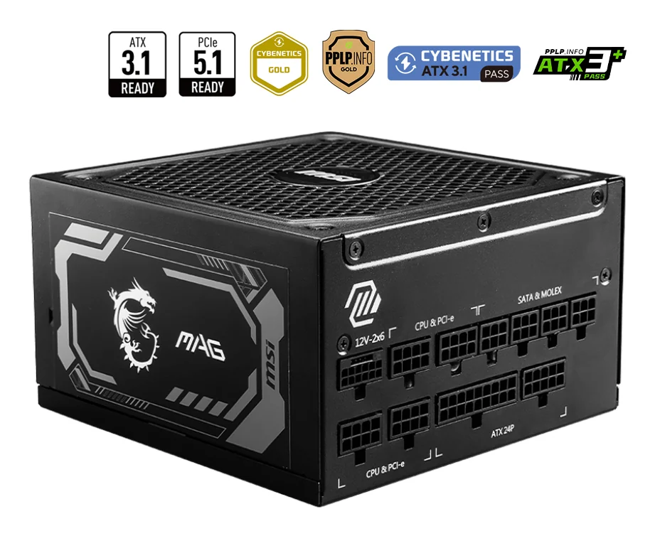 MSI MAG A1250GL PCIE5 1250W Power Supply