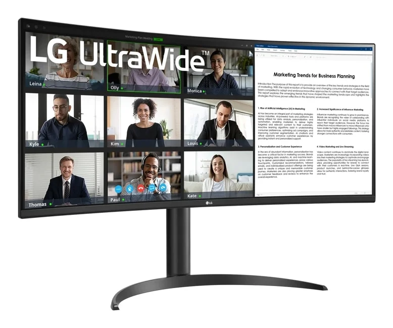 LG 34WR55QK-B 34" UWQHD VA 100Hz Curved Monitor