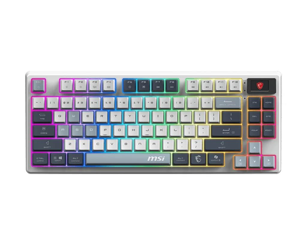 MSI FORGE GK600 TKL WIRELESS SKY Keyboard White, UK English