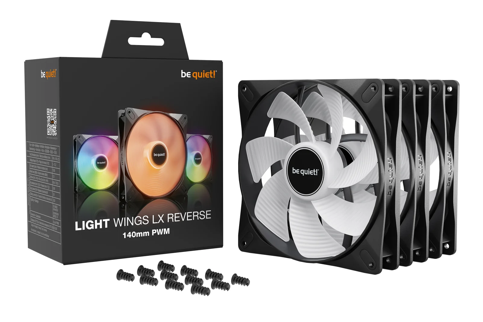 be quiet! Light Wings LX 140mm PWM Reverse Triple Pack