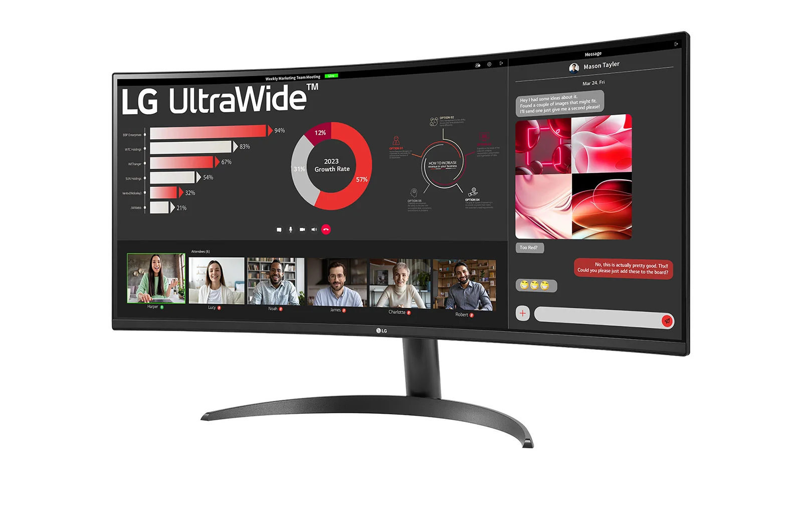 LG 34WR50QK-B 34" UWQHD VA 100Hz Curved Monitor