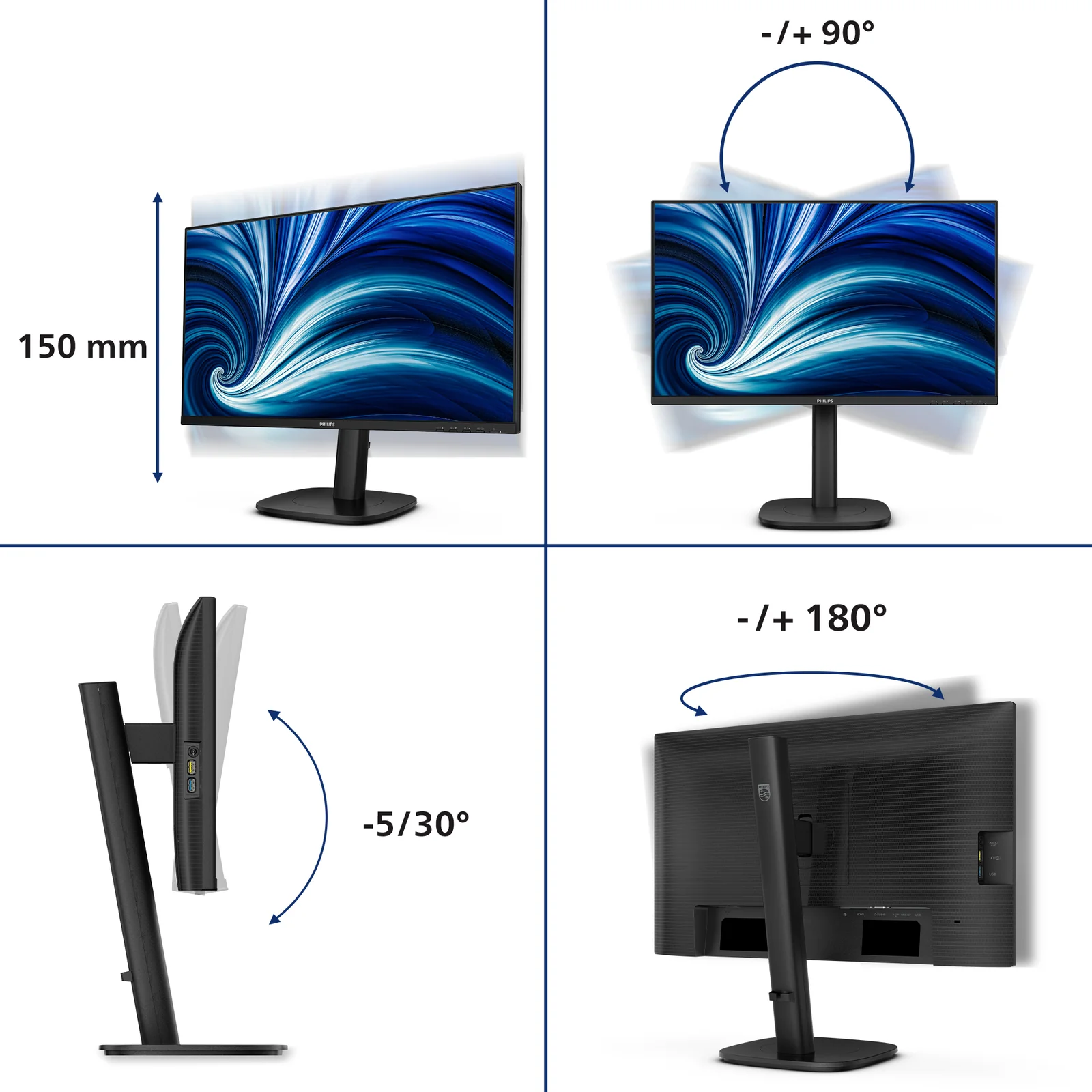 Philips 24B2N3200J/00 23.8" Full HD IPS 120Hz Monitor