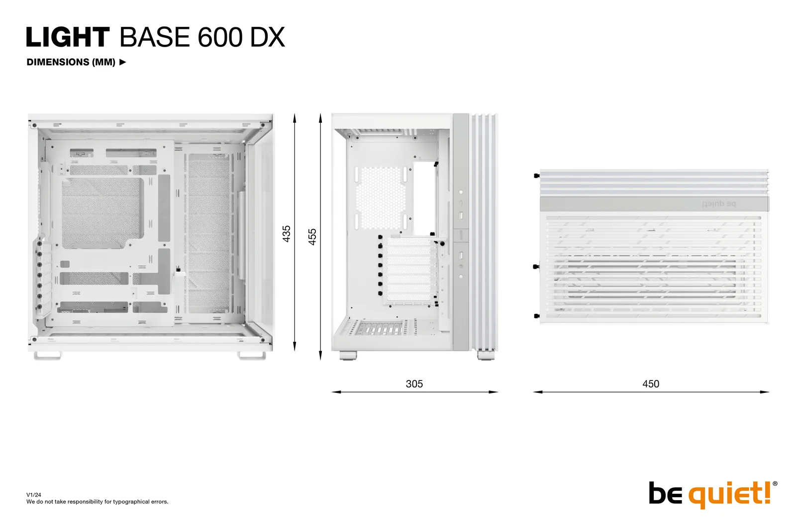 be quiet! LIGHT BASE 600 DX White PC Case