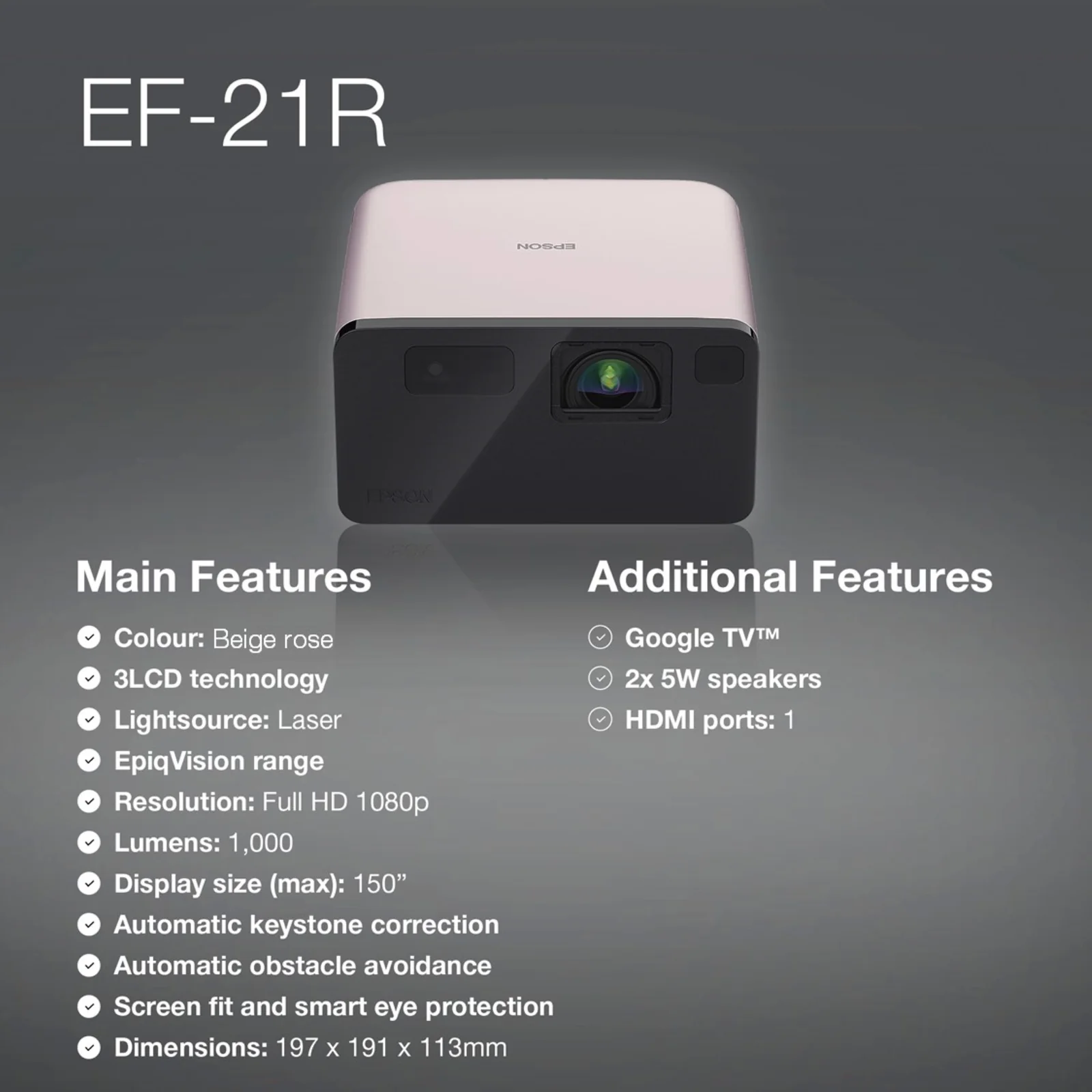 Epson EF-21R 1080p Projector