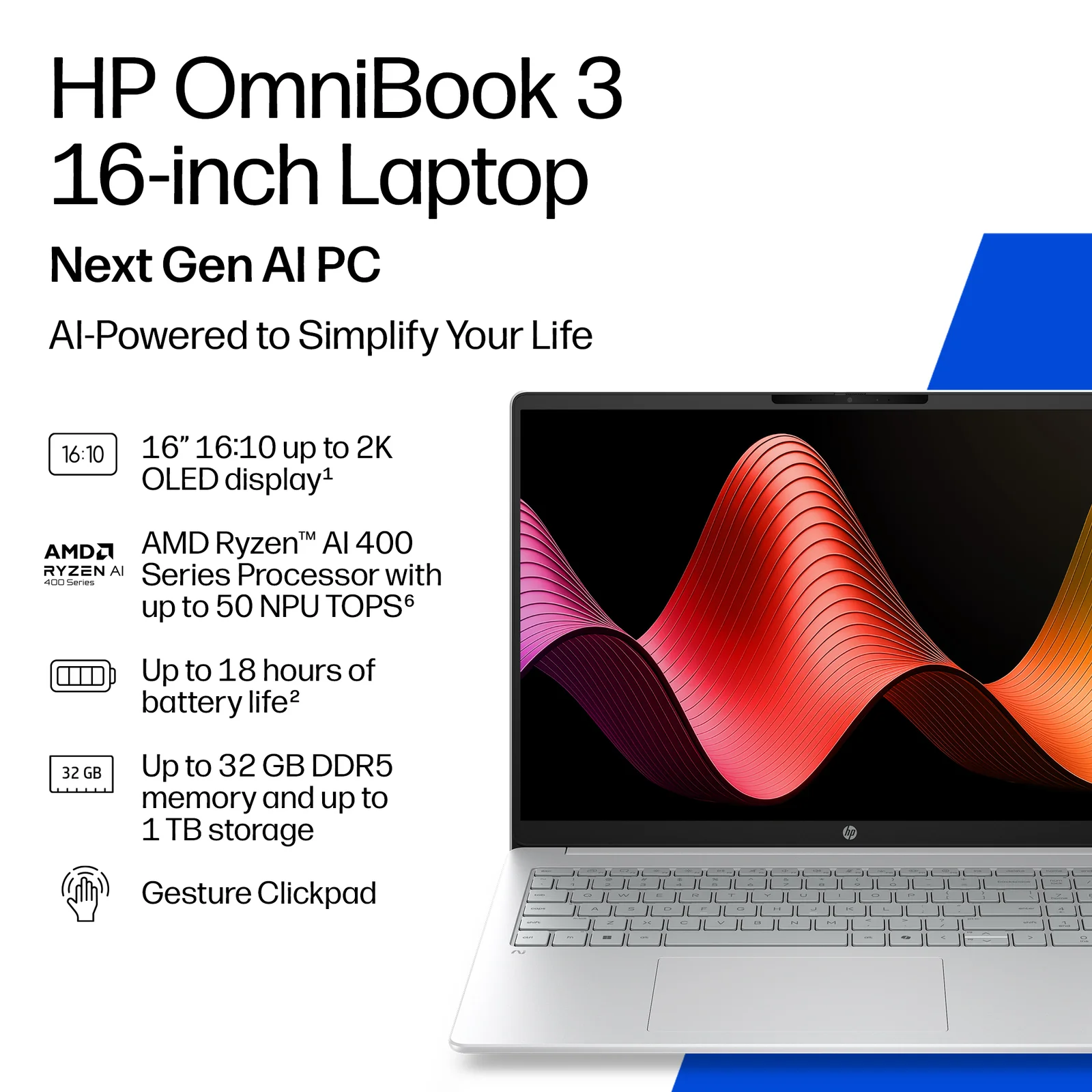 HP DQ8K6EA laptop 16", 16GB RAM, 512GB SSD