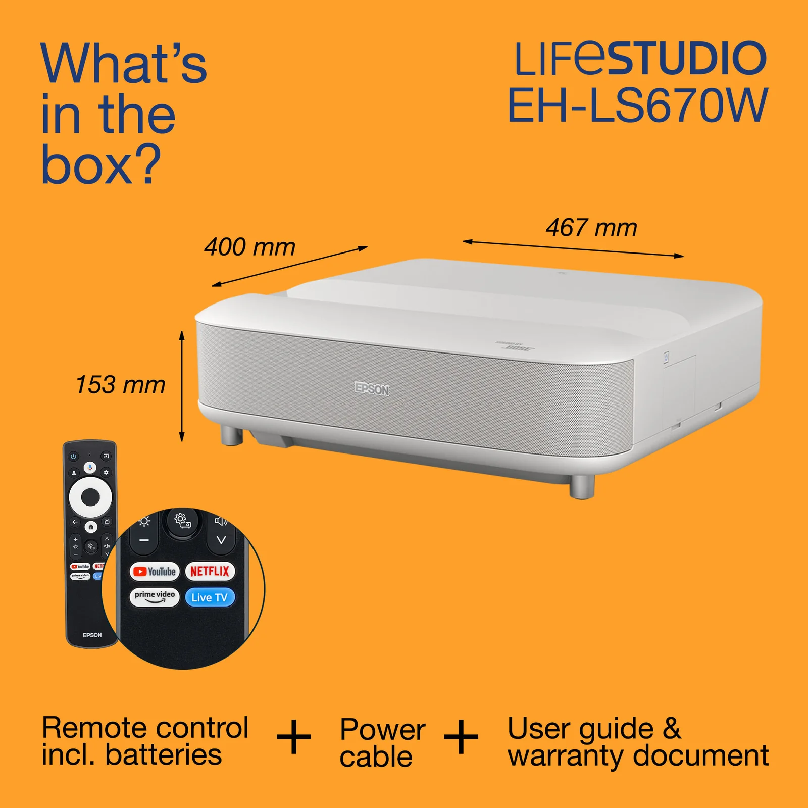 Epson EH-LS670W 4K Projector