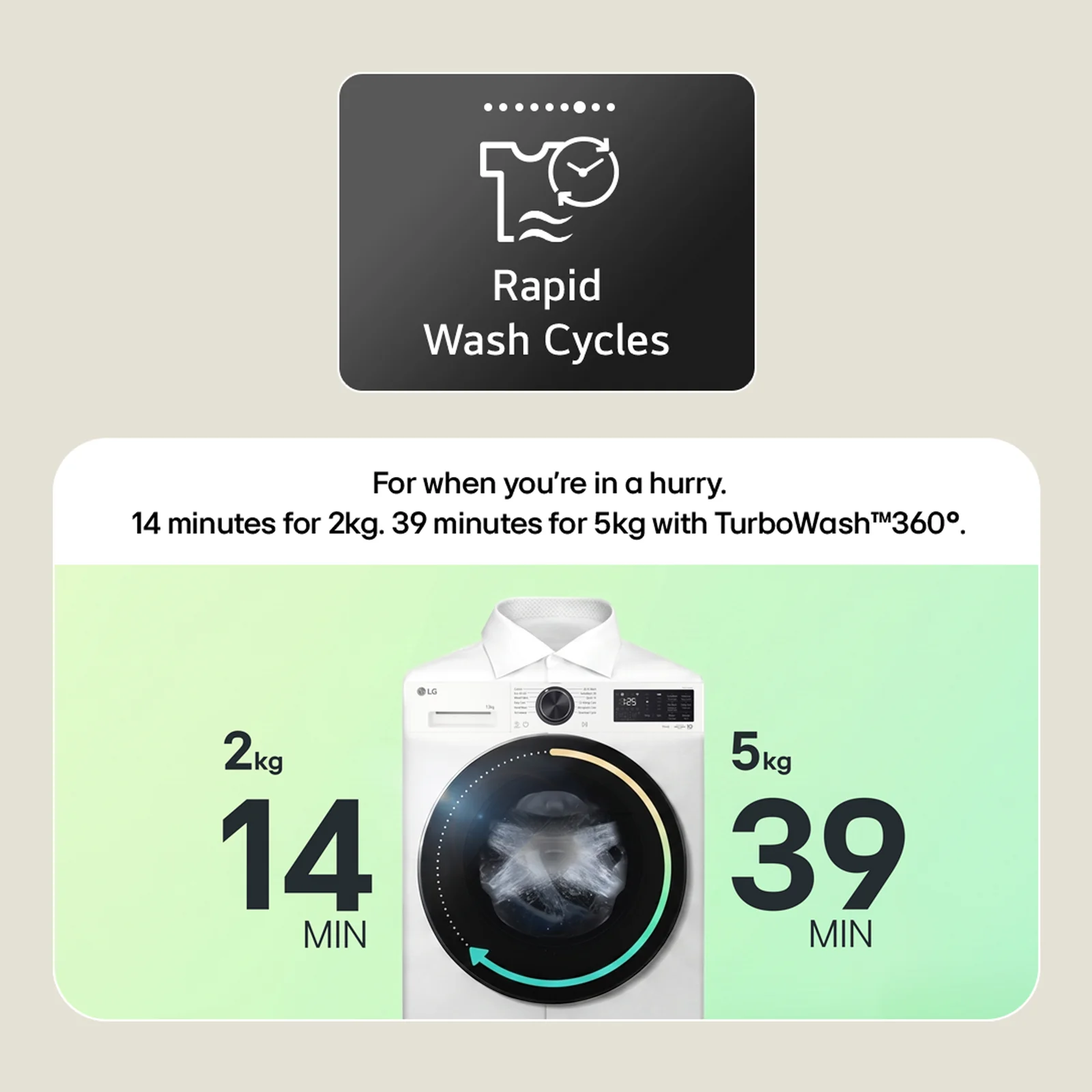 LG F4X9009TBC 9kg 1350rpm Washing Machine