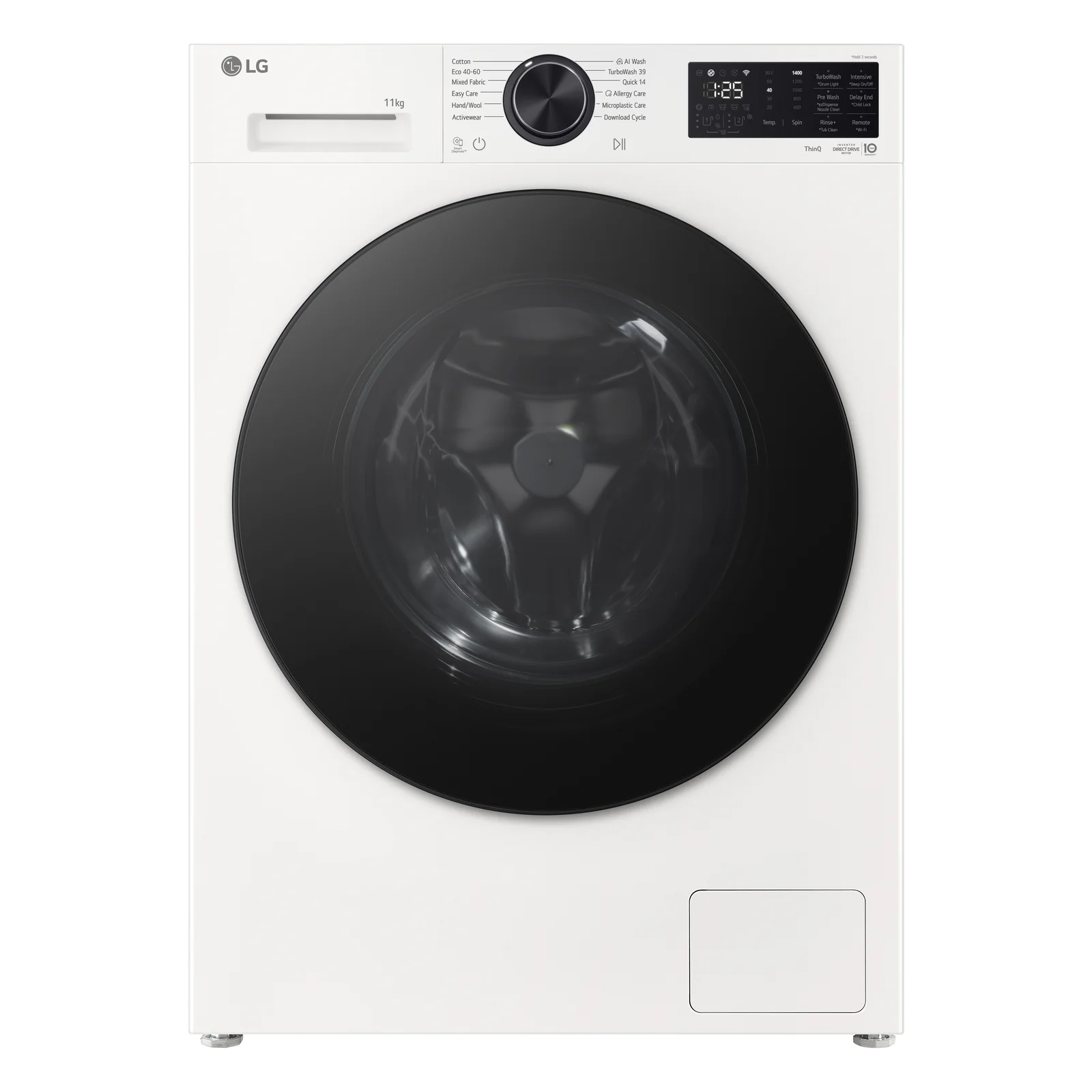 LG Washing machine F4X5011TWB, A, Front loading, Washing capacity 11 kg, Depth 56.5 cm, 1351 RPM, LED, White 11kg 1400rpm Washing Machine