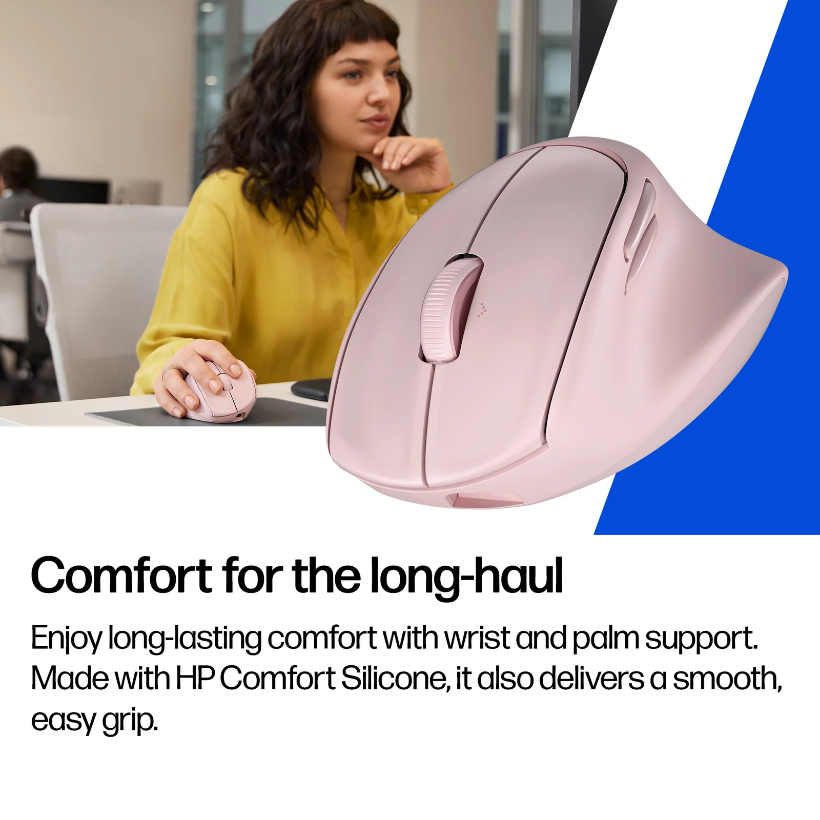 HP Tilt Ergonomic Pink 720M Mouse