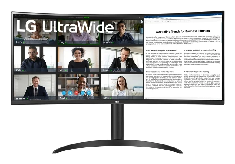 LG 34WR55QK-B 34" UWQHD VA 100Hz Curved Monitor
