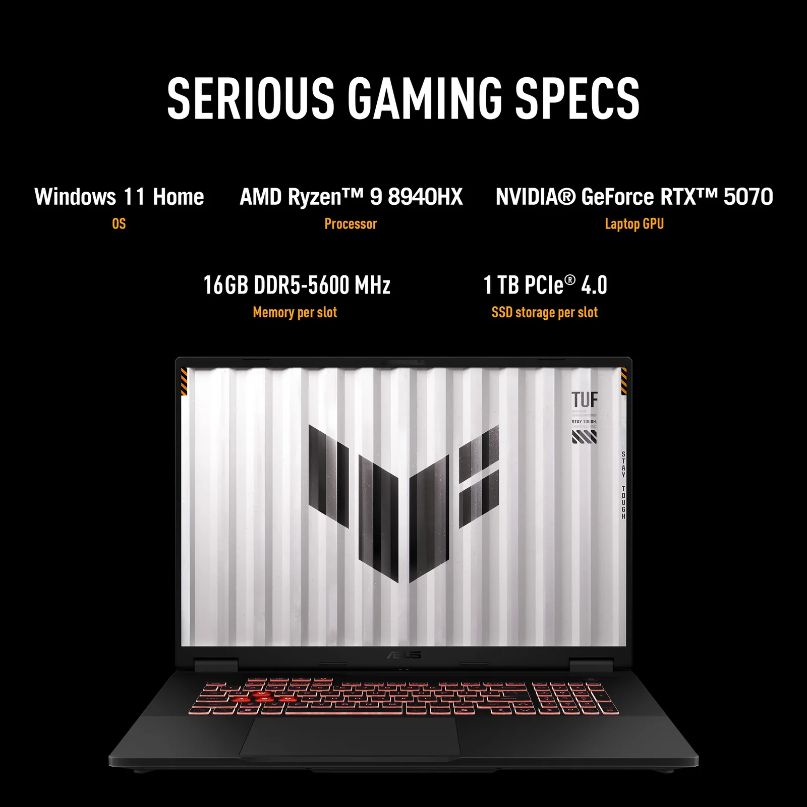 ASUS TUF Gaming A16 FA608PP-TU094W 16", AMD Ryzen 9 8940HX, 16GB RAM, 1TB SSD