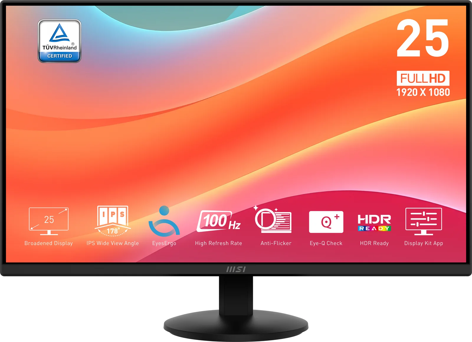 MSI Pro MP252L 24.5" Full HD IPS 100Hz Monitor