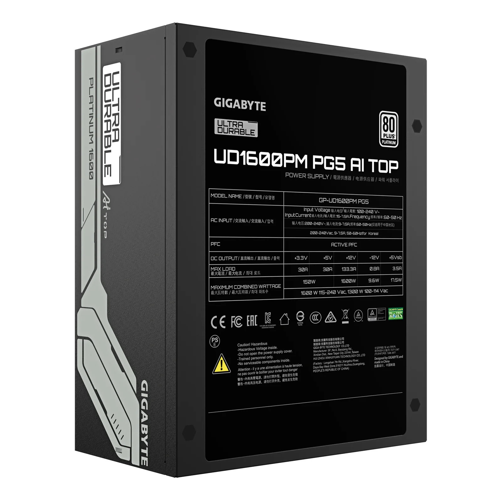 GIGABYTE UD1600PM PG5 AI TOP 1600W Power Supply