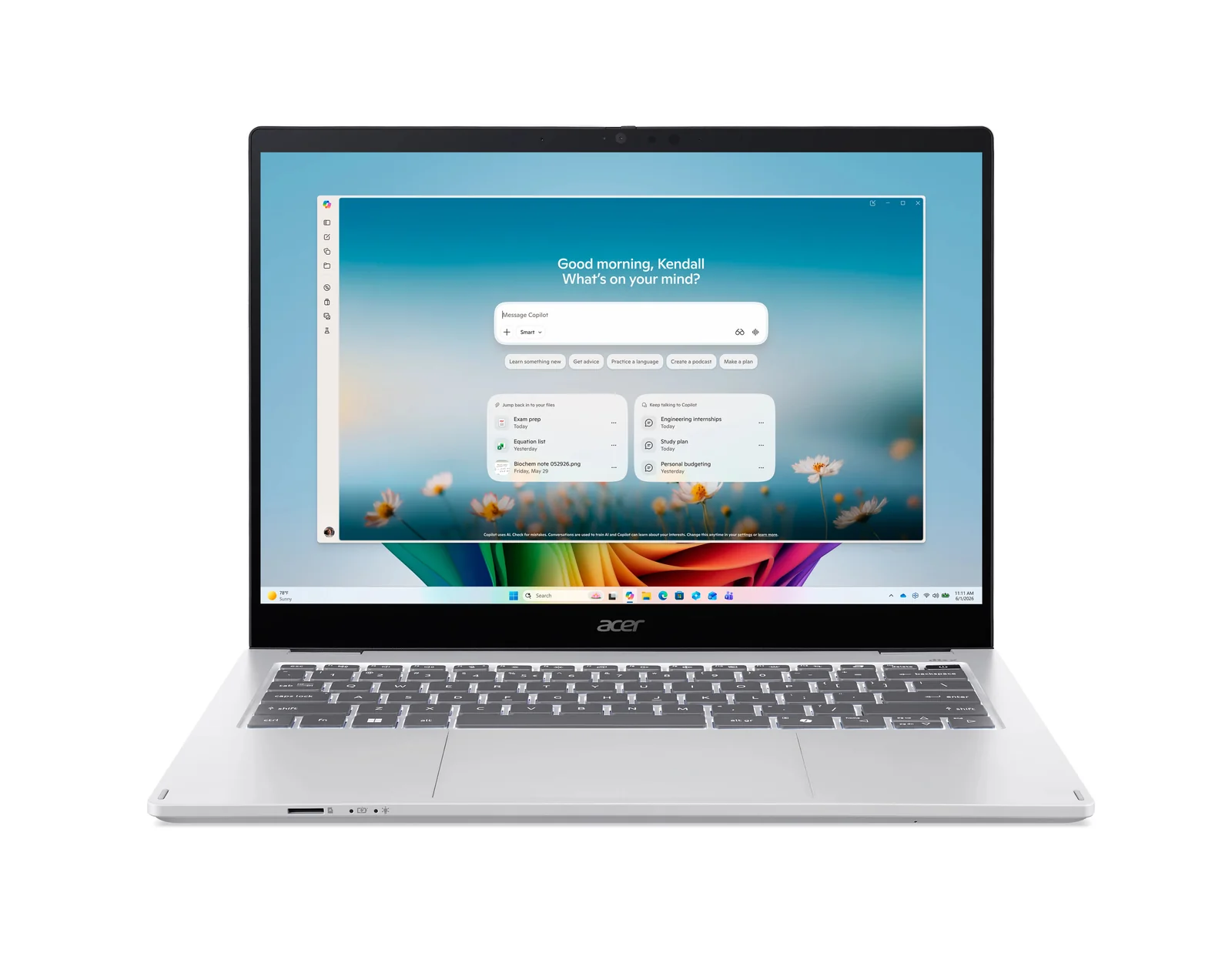 Acer Swift Spin 14 AI SFSP14-I51T-59E2 14", 16GB RAM, 512GB SSD