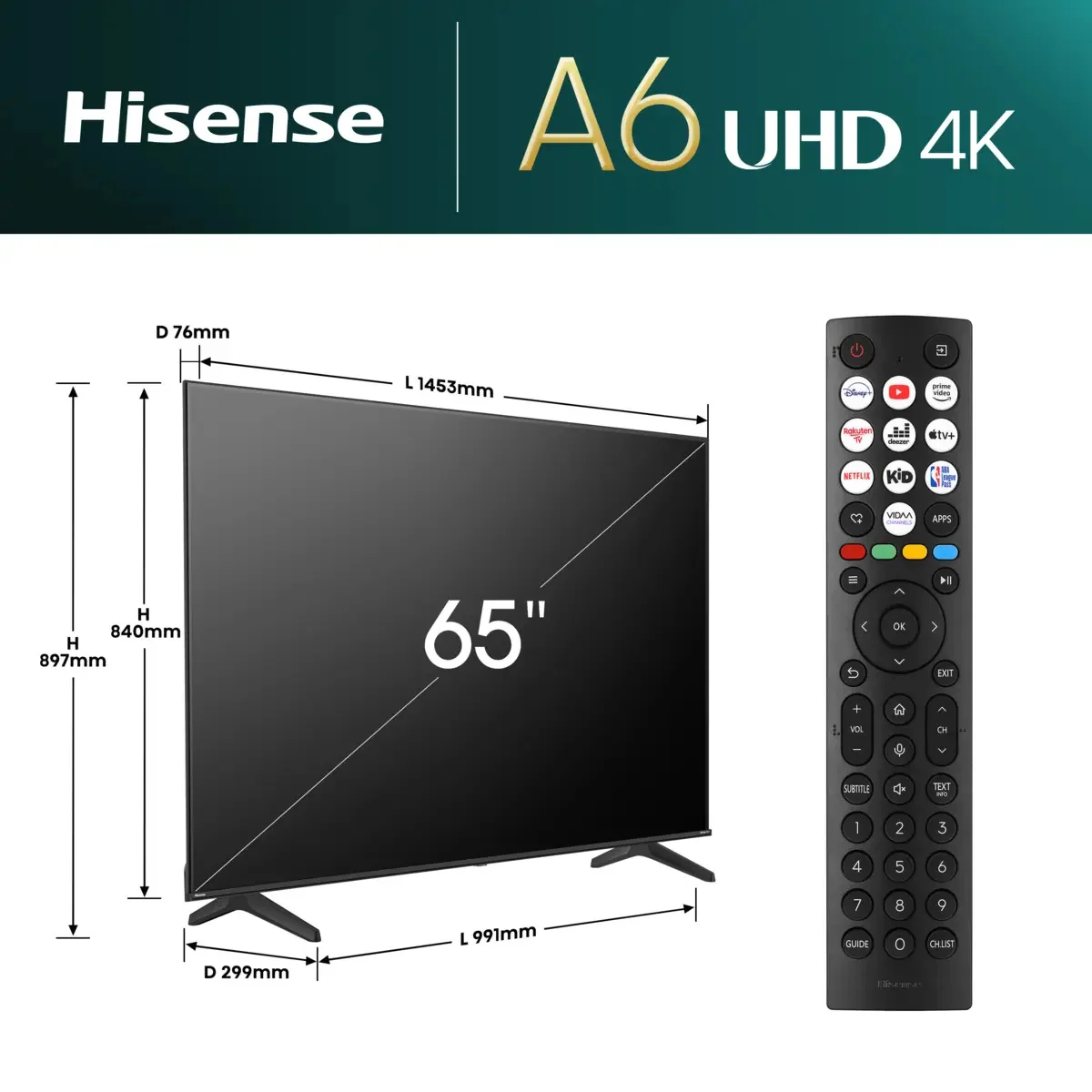 Hisense E6NT 65" 4K Smart TV