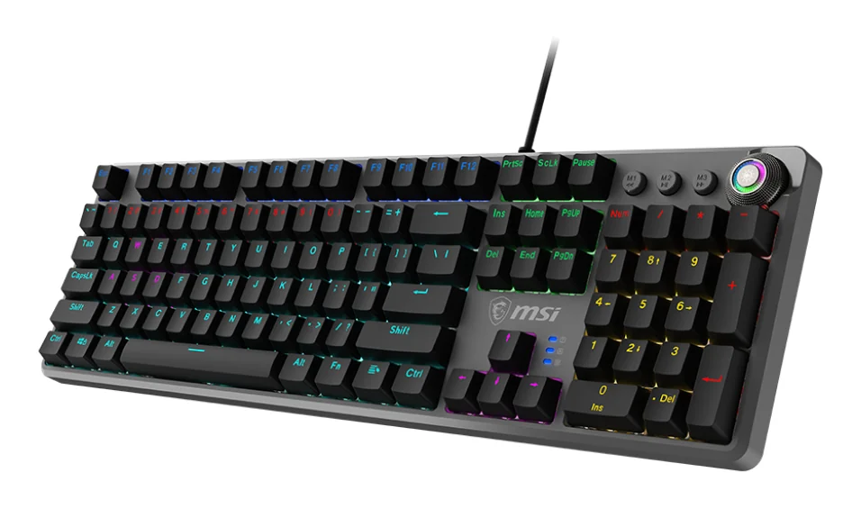 MSI FORGE GK310 Red DE Keyboard Black, German