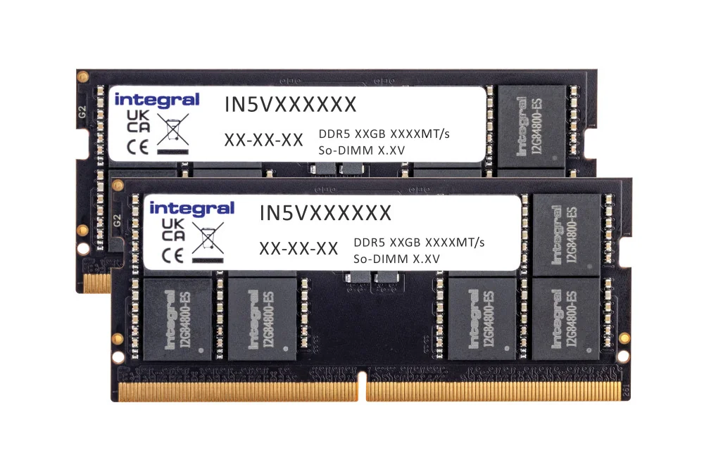 Integral 128GB (2x64GB) LAPTOP RAM MODULE DDR5 5600MT/s PC5-44800 UNBUFFERED NON-ECC SODIMM 1.1V 4GX8 CL46 EQV. TO CT2K64G56C46S5 FOR CRUCIAL 128GB (2x64GB) DDR5 SO-DIMM CT2K64G56C46S5-IN